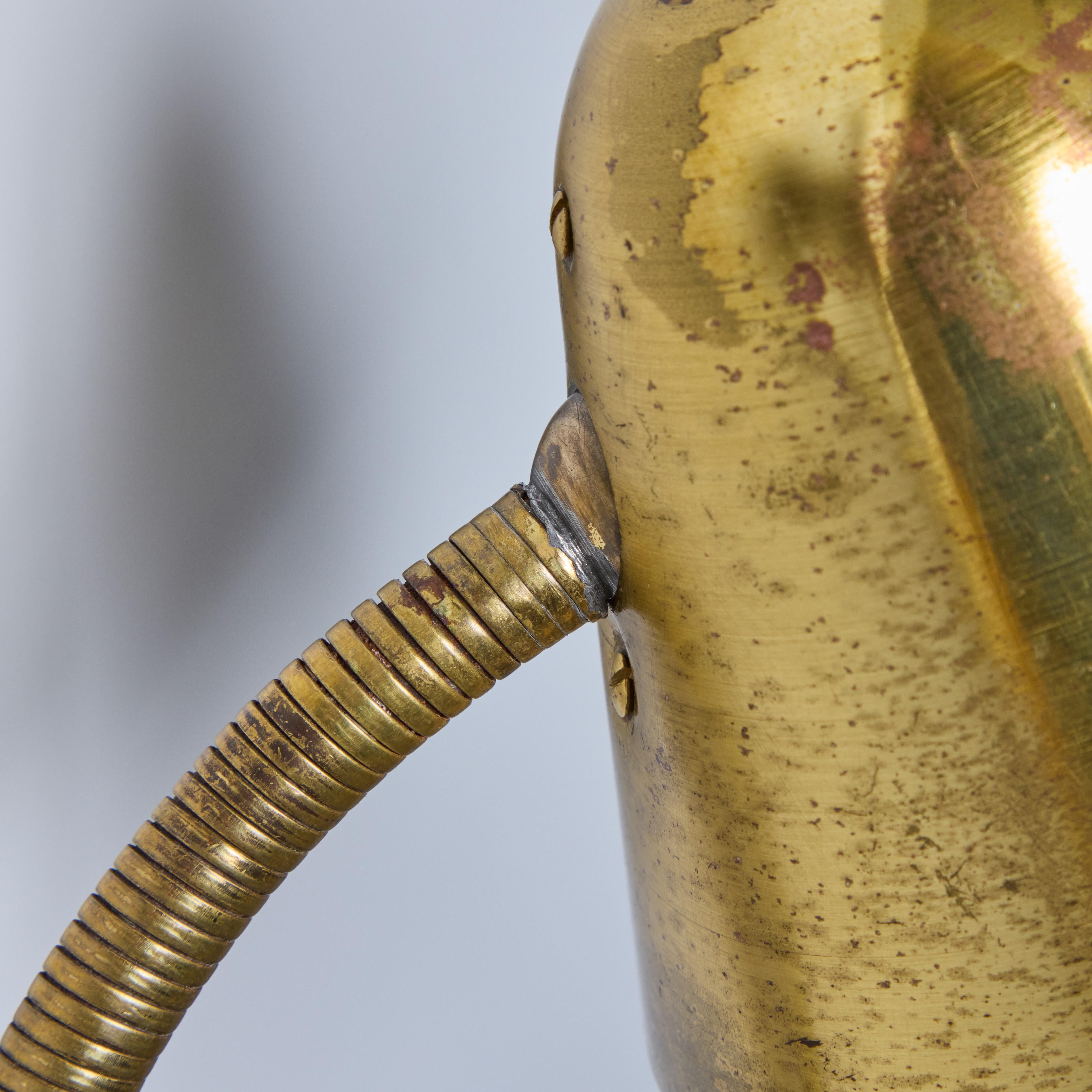1950s Brass Articulating Wall Lamp Attributed to Jacques Biny For Sale 5