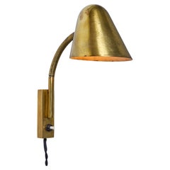 1950s Brass Articulating Wall Lamp Attributed to Jacques Biny