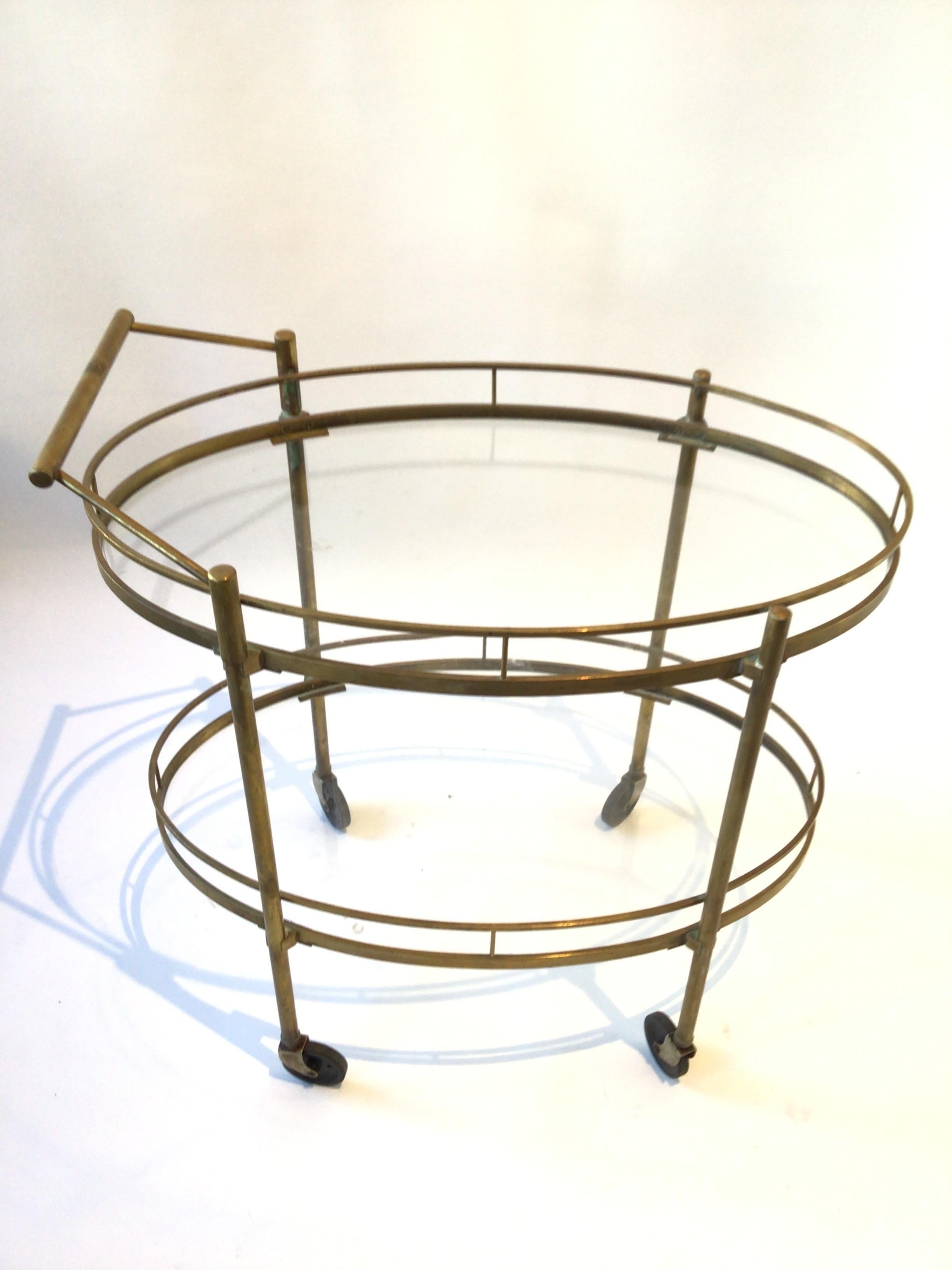 1950s Brass Bar Cart 2