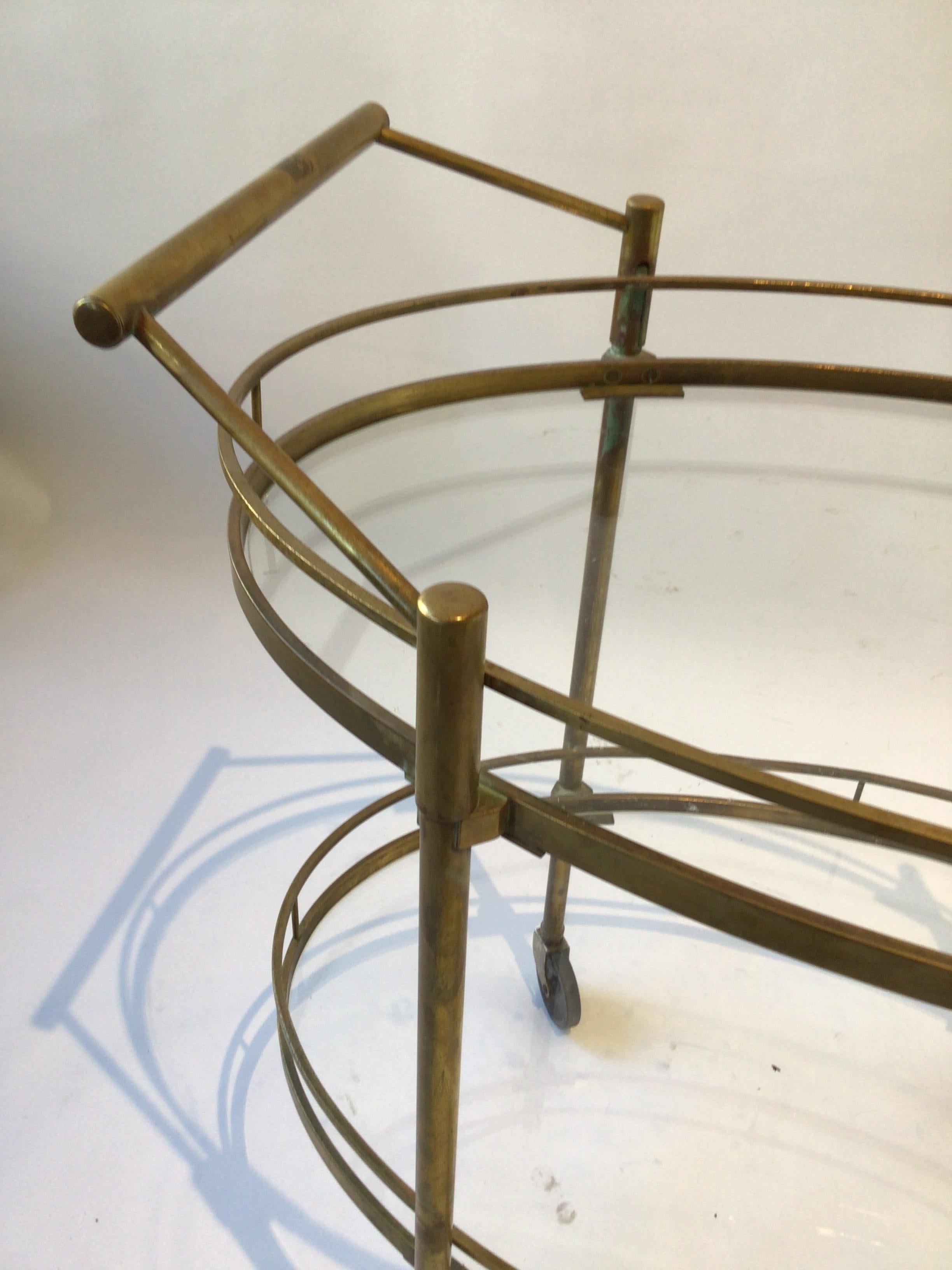 1950s Brass Bar Cart 3