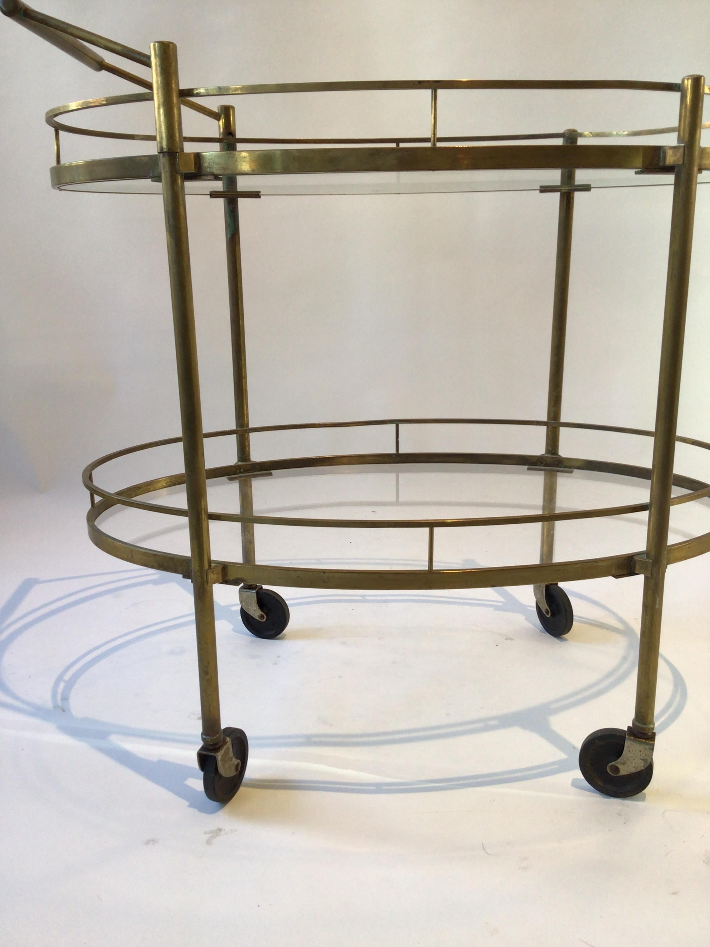 1950s Brass Bar Cart 5