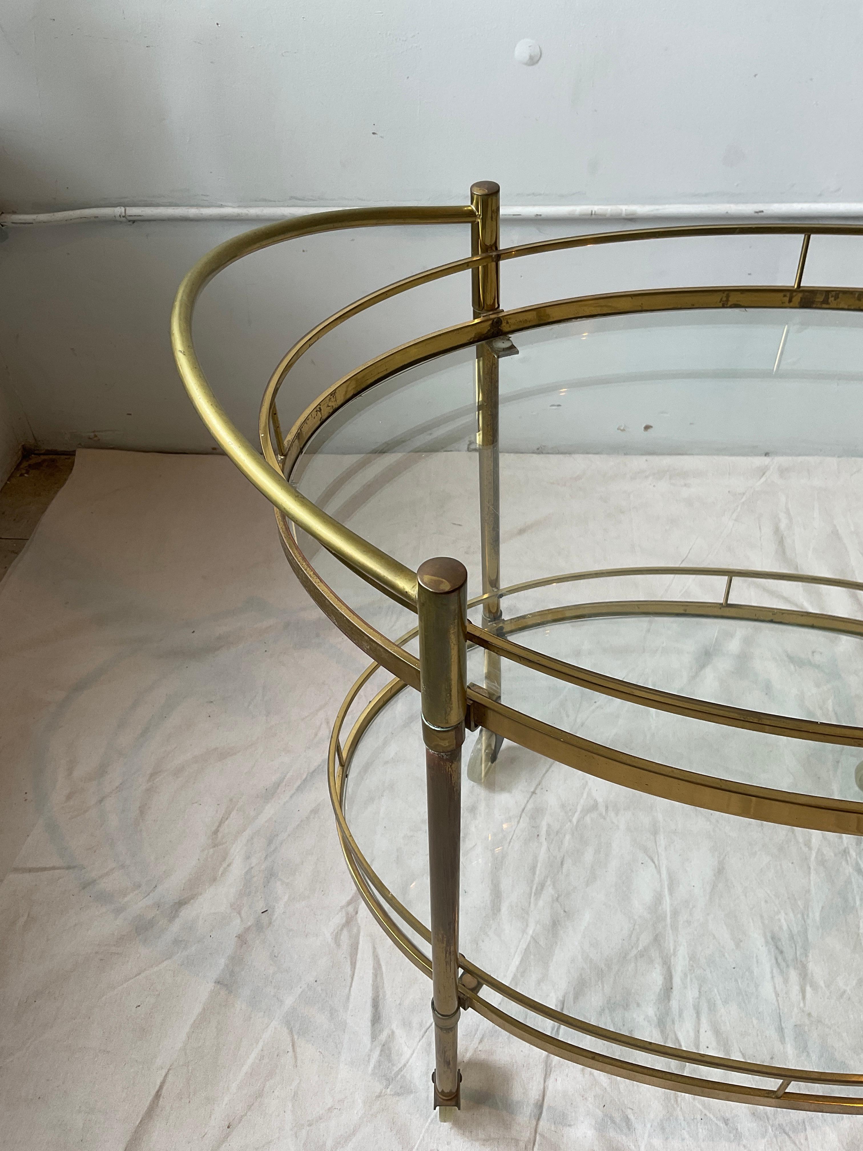 1950s Brass BarCart For Sale 4