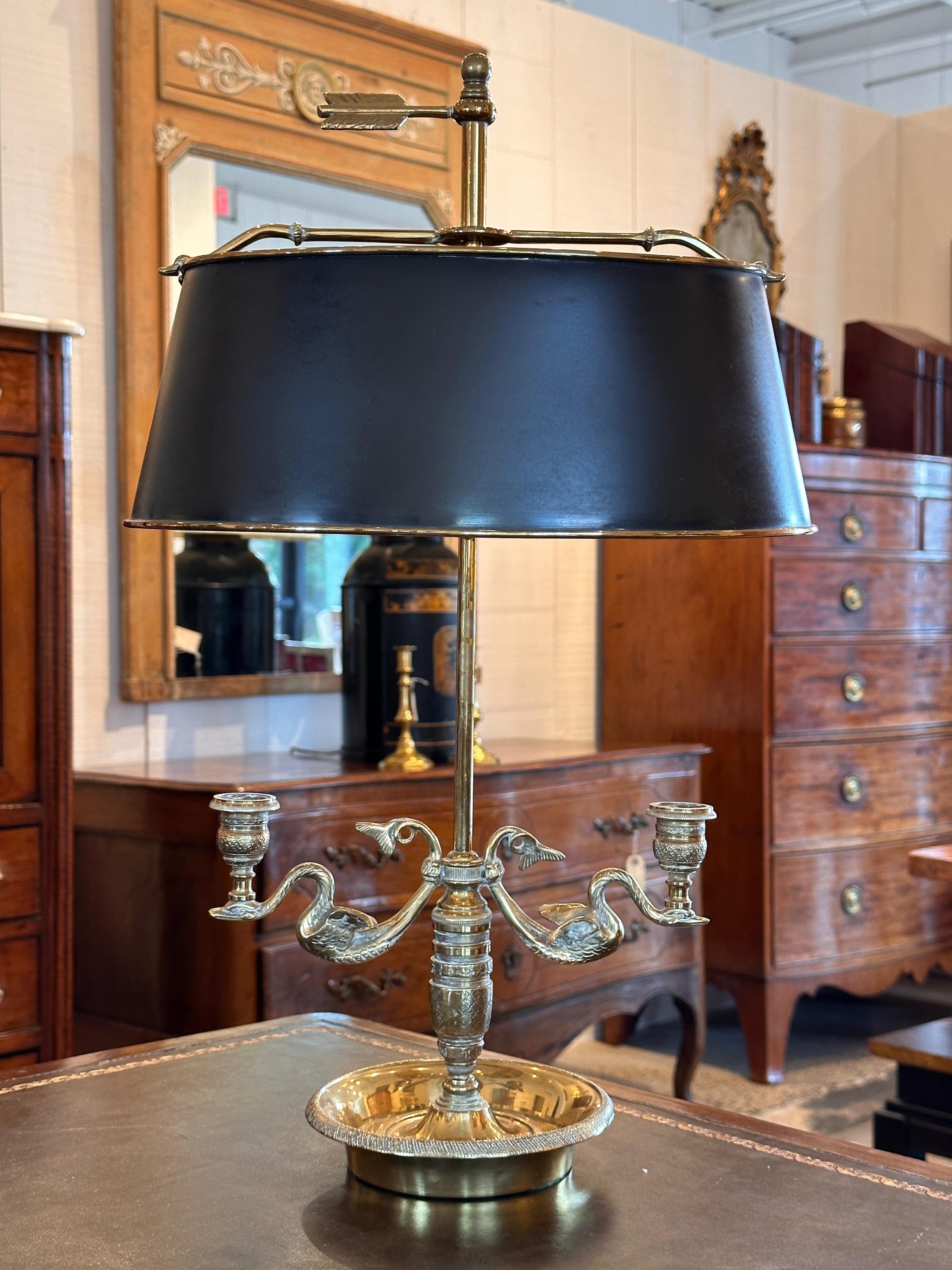 1950s Brass Bouillotte Lamp For Sale 1