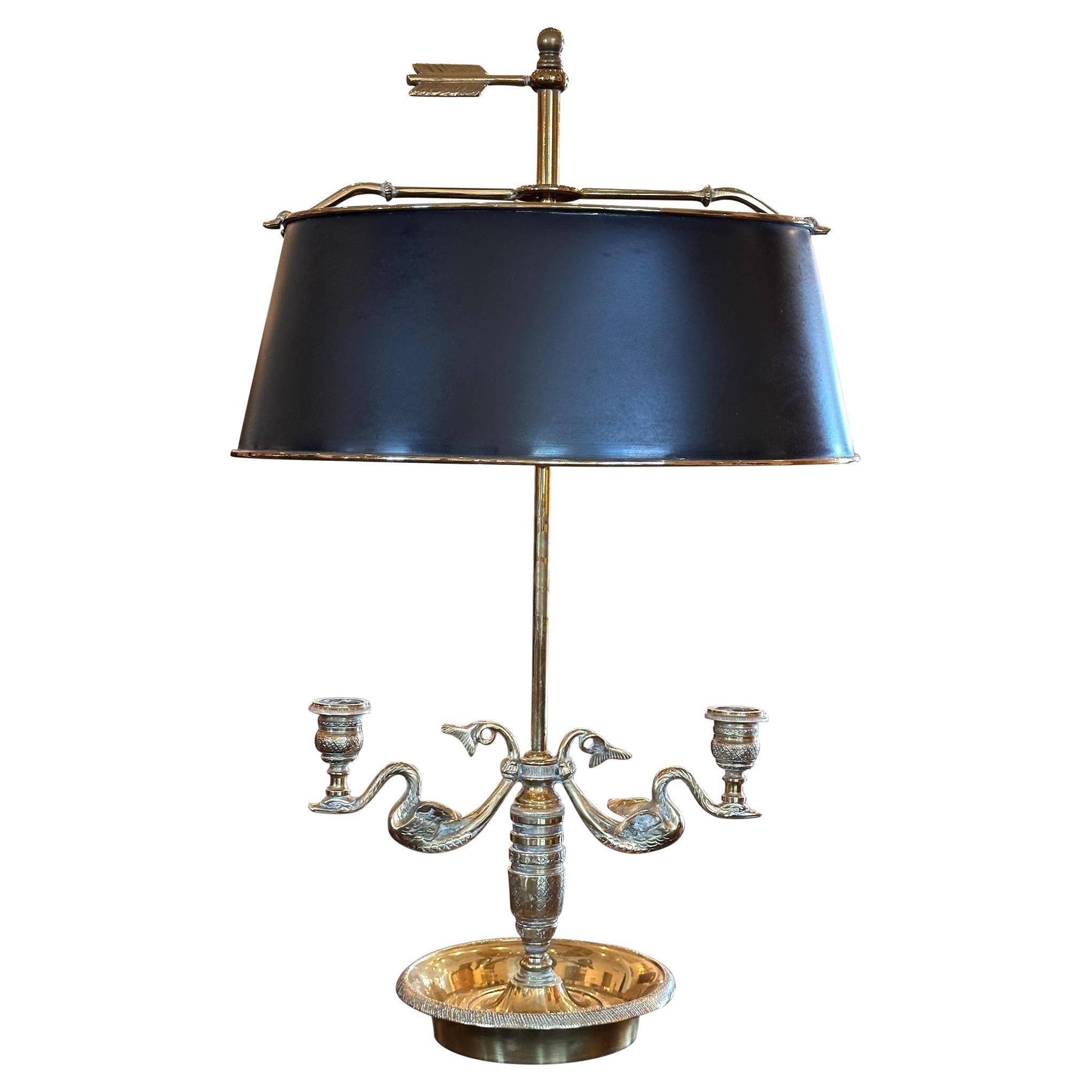 1950s Brass Bouillotte Lamp For Sale