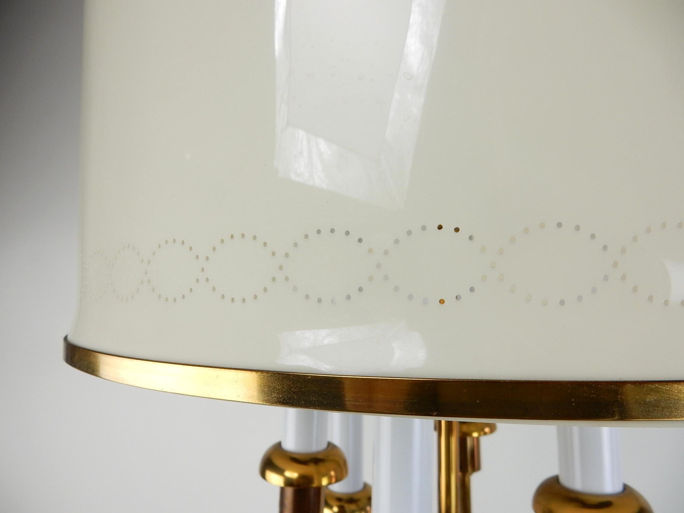 Hollywood Regency 1950s Brass Candelabra Table Lamp