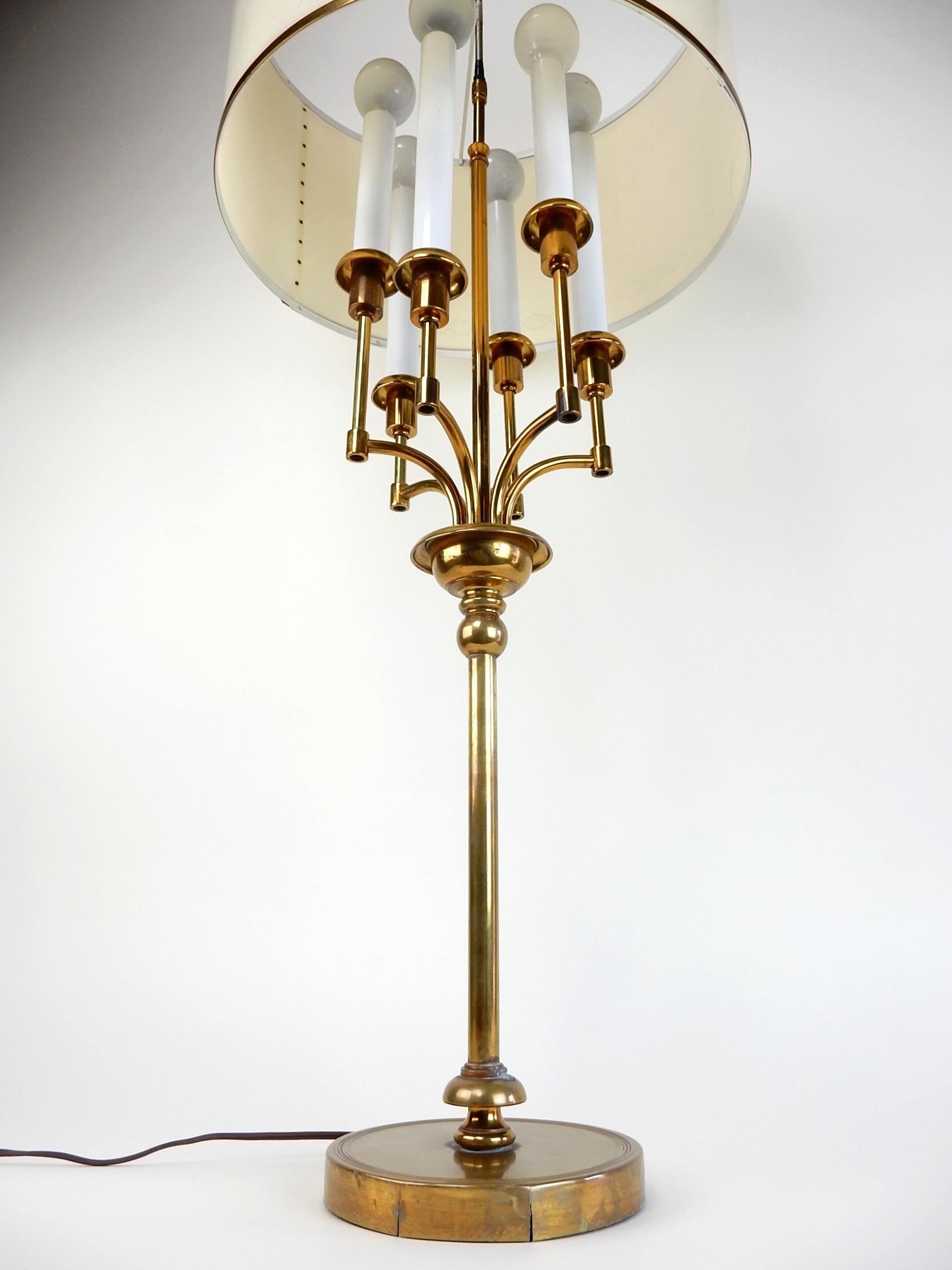 1950s Brass Candelabra Table Lamp In Fair Condition In Las Vegas, NV