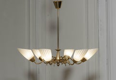 1950s,  Brass Chandelier, Sweden