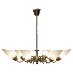 1950s,  Lustre en laiton, Suède