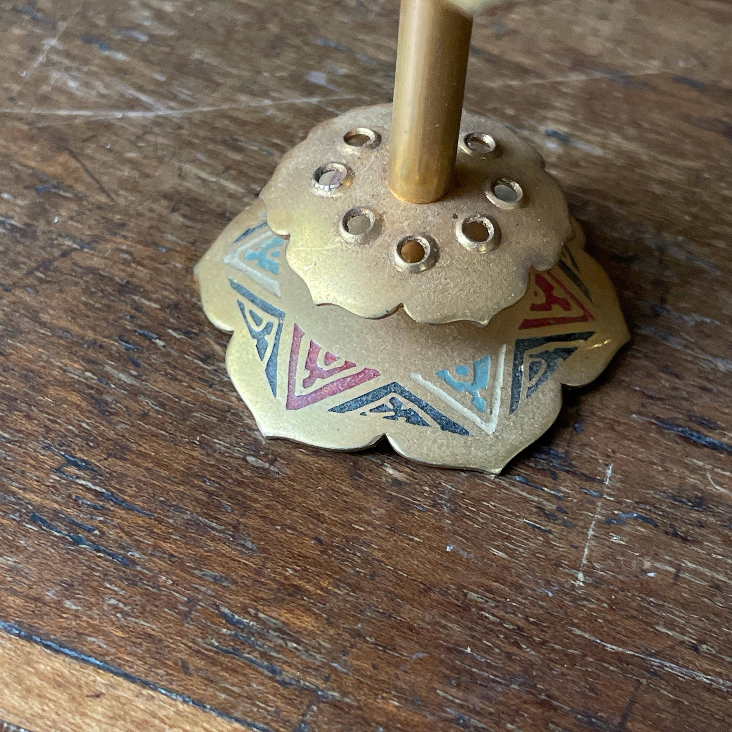 1950s Brass + Enamel Martini Cocktail Swords Vintage Mid-Century Mad Men en vente 5