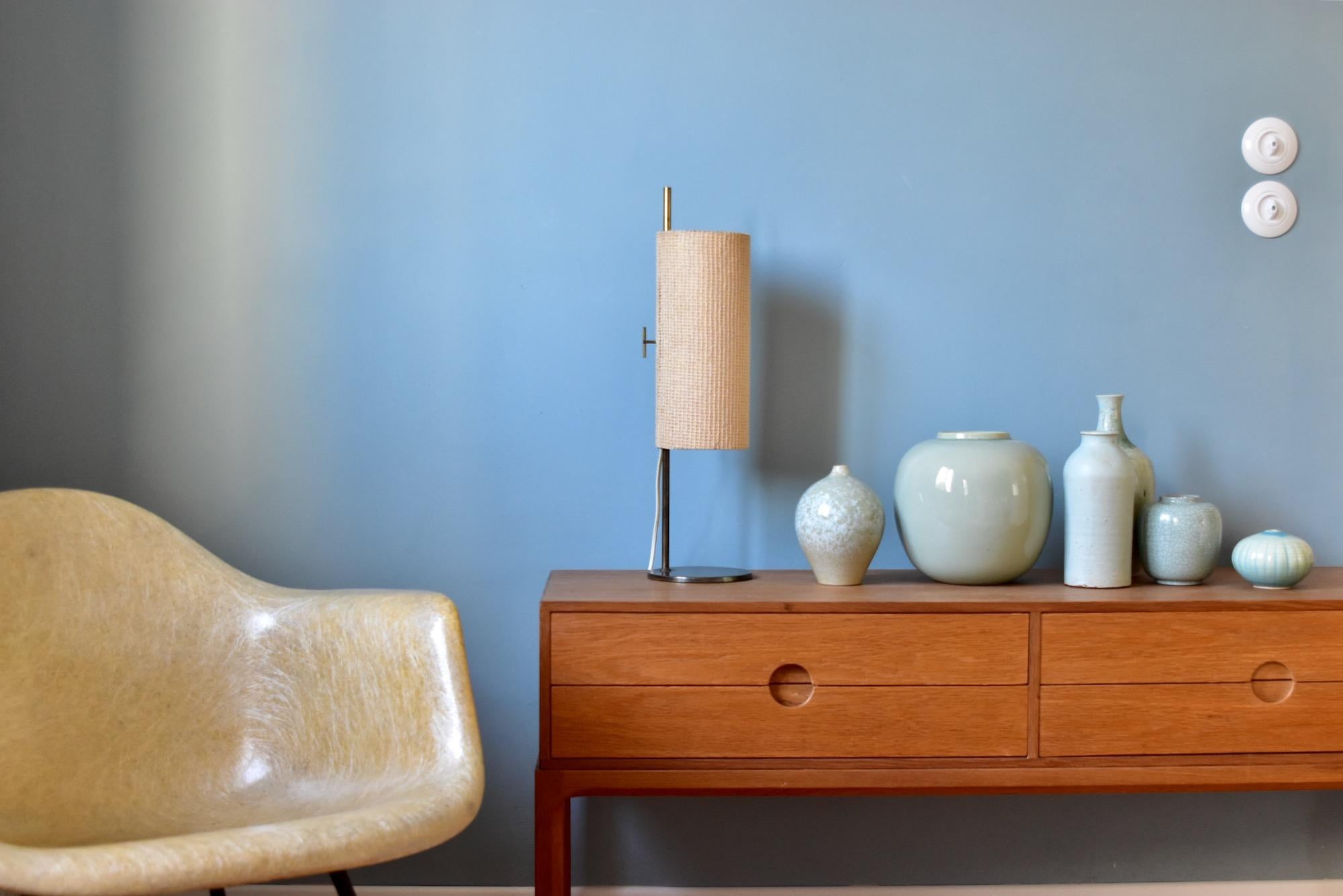 1950s Brass and Fabric Lyfa Table Lamp, Made in Denamrk 5