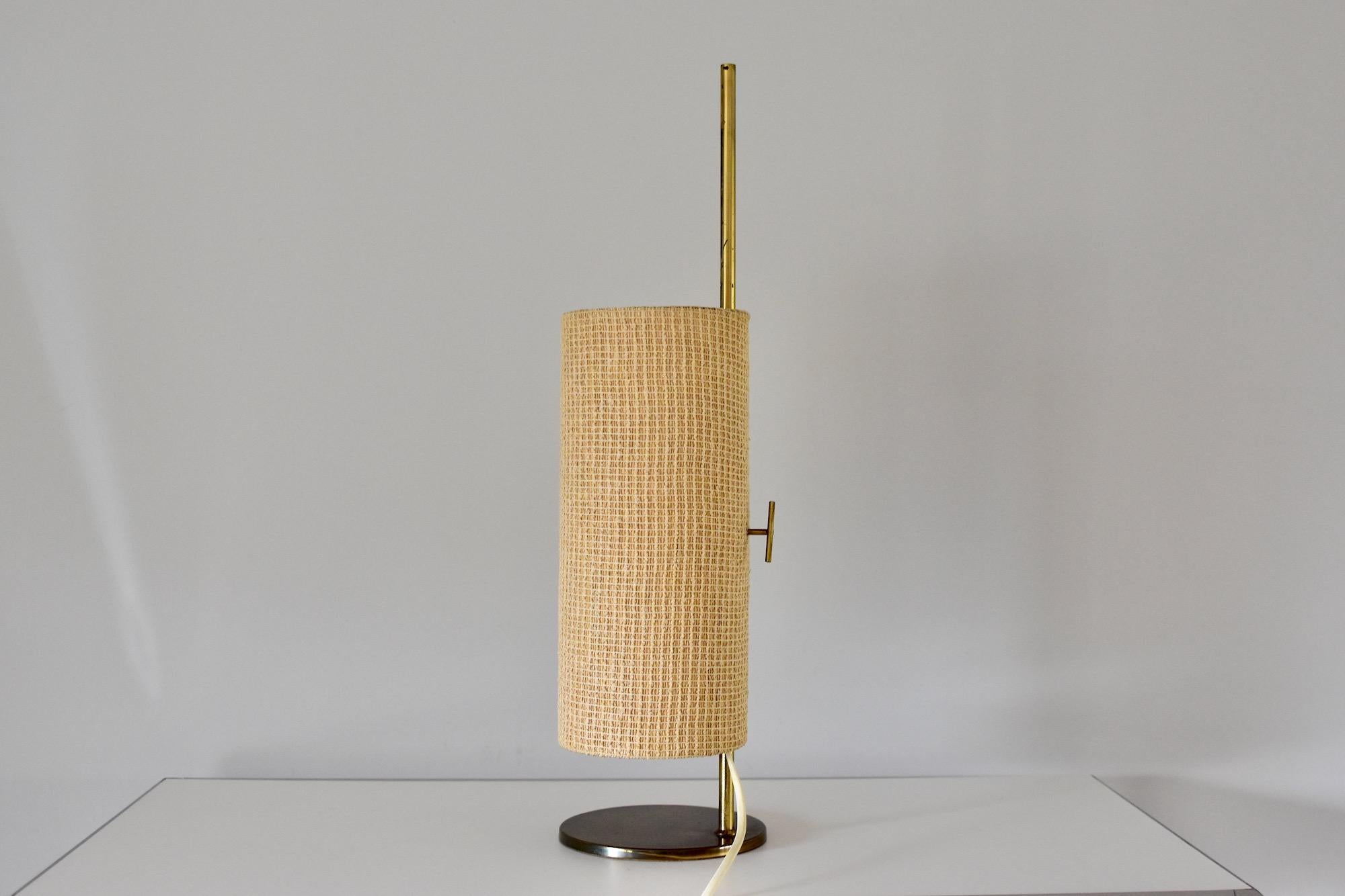 1950s Brass and Fabric Lyfa Table Lamp, Made in Denamrk In Good Condition In Krefeld, DE