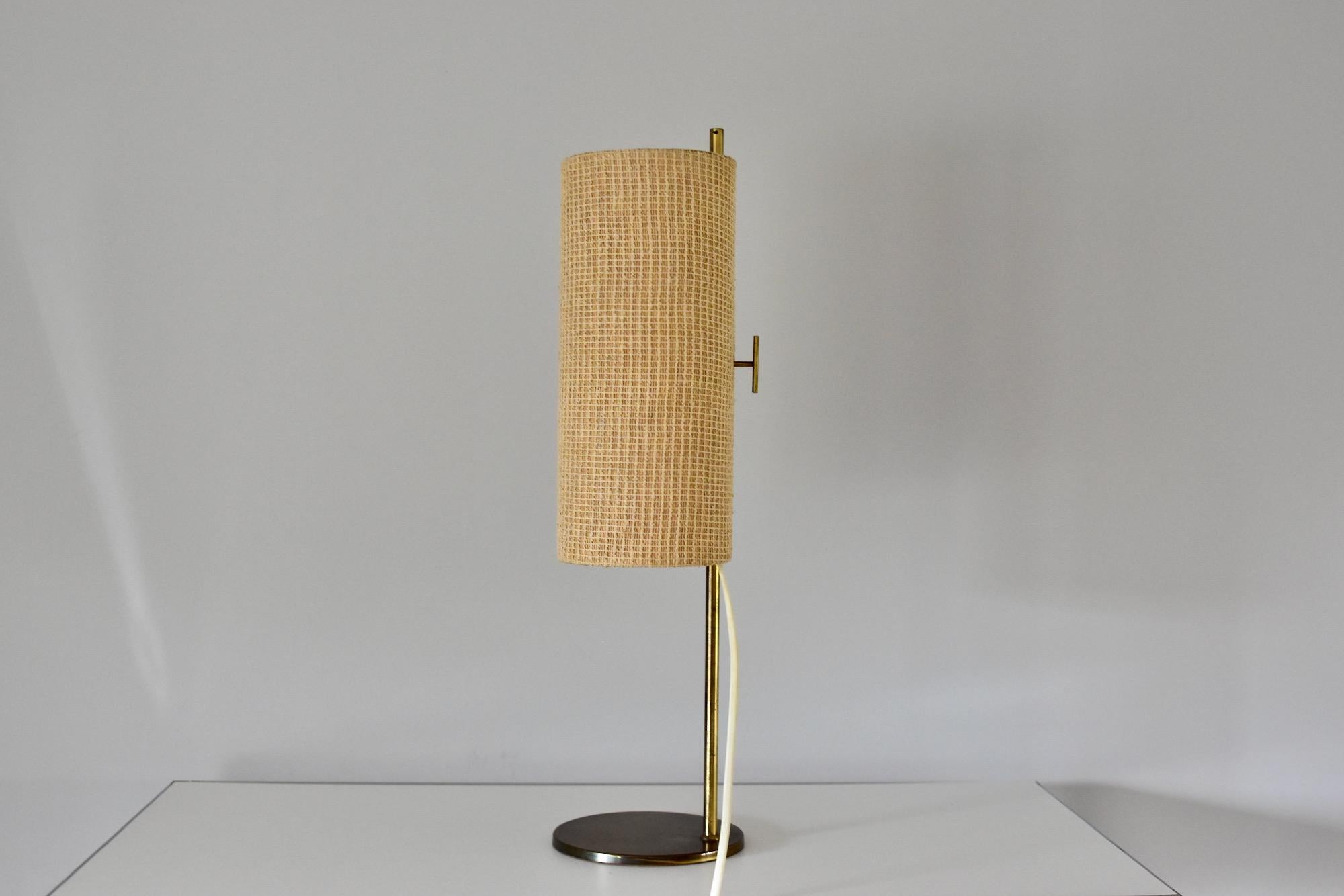 1950s Brass and Fabric Lyfa Table Lamp, Made in Denamrk 1