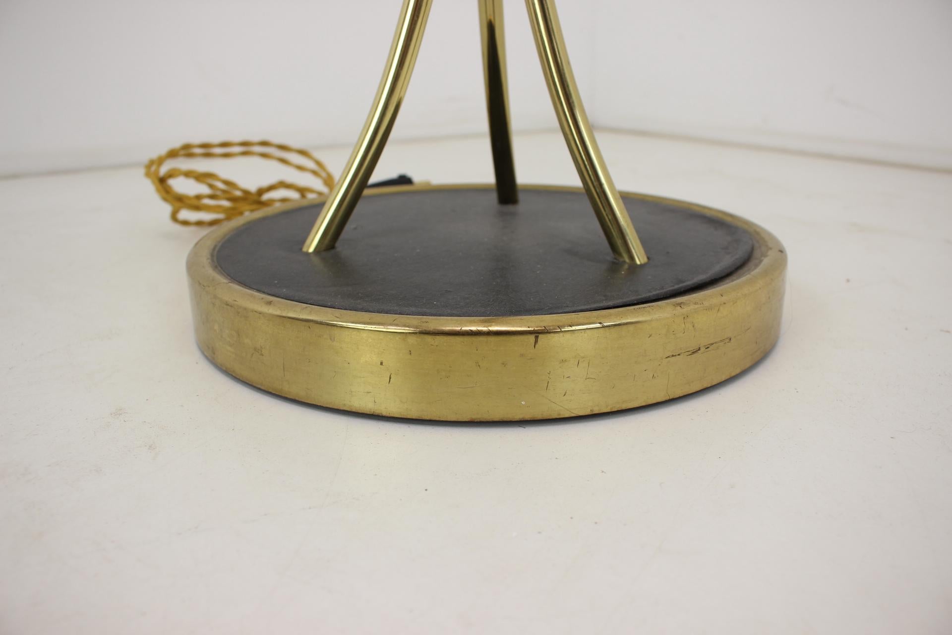 1950s Brass Floor Lamp, Czechoslovakia For Sale 9