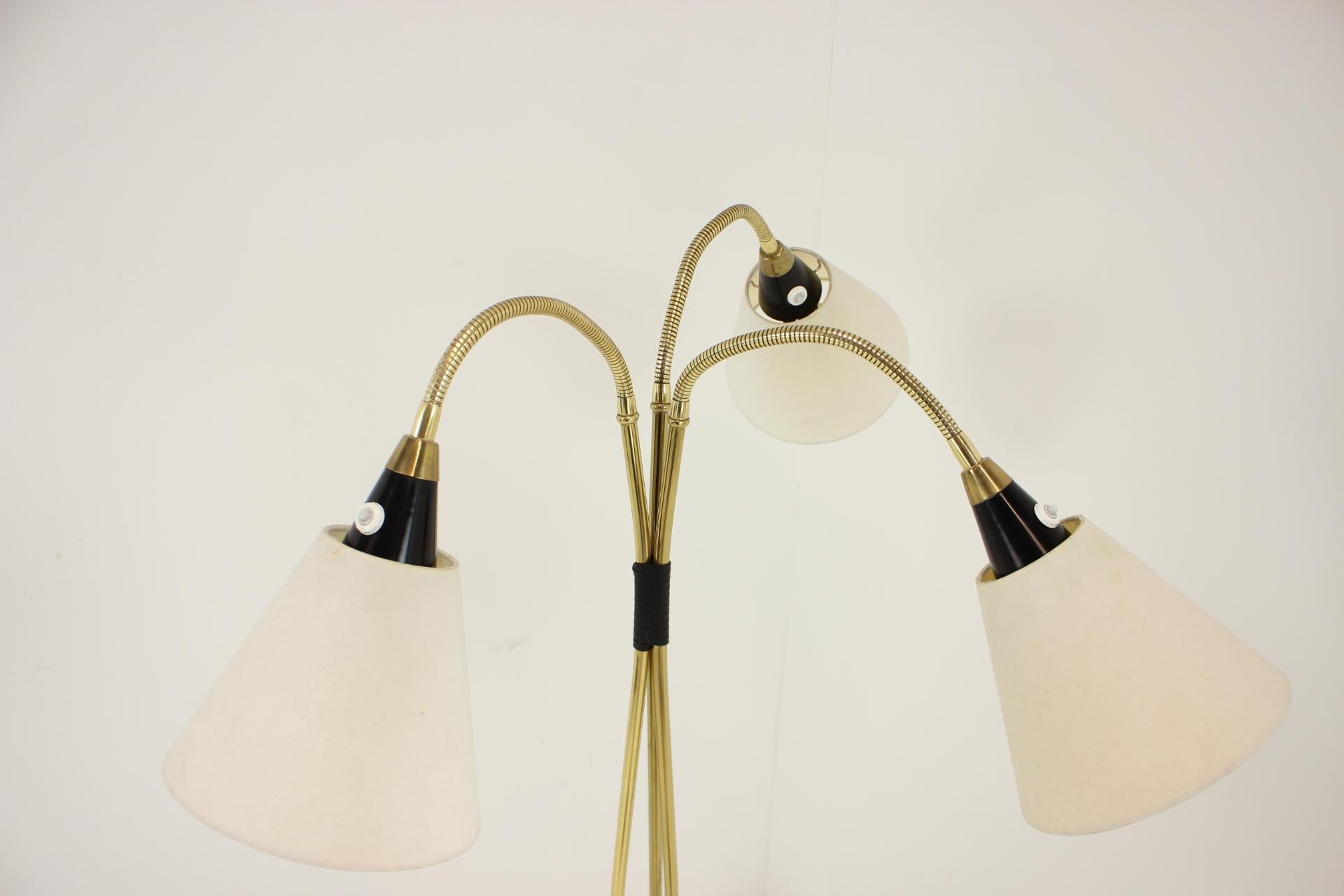 1950s Brass Floor Lamp, Czechoslovakia For Sale 1