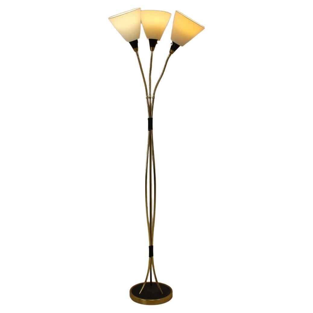 1950s Brass Floor Lamp, Czechoslovakia