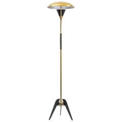 Vintage 1950s Brass Floor Lamp