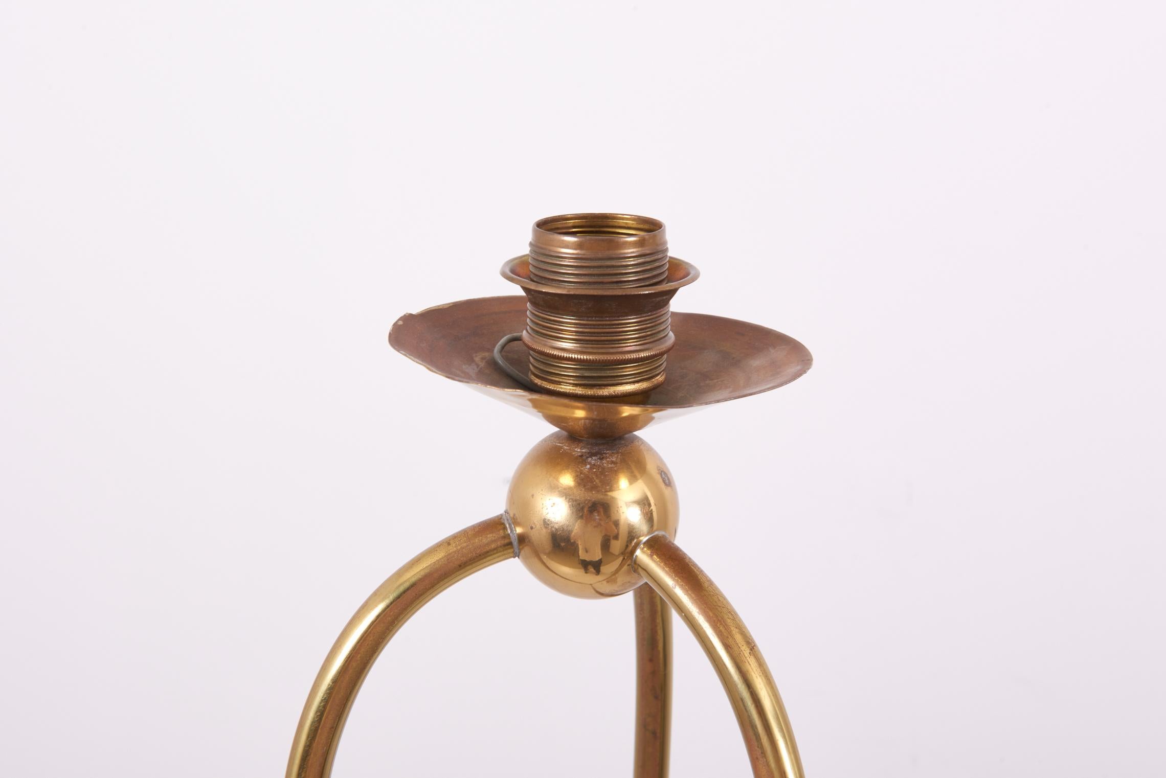 1950s Brass Floor Lamp with Peacock Feathers 10