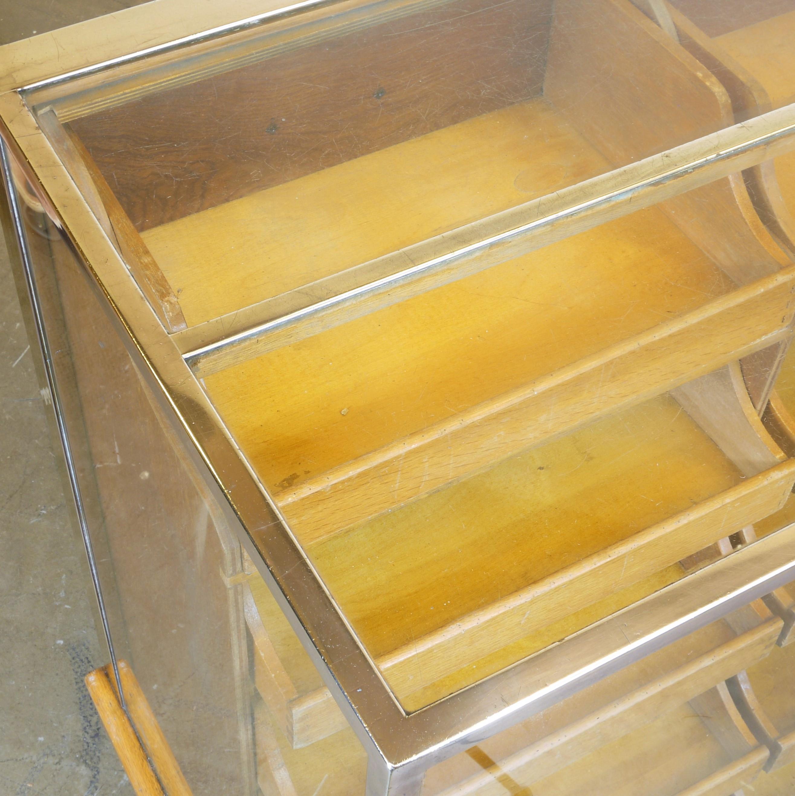 20th Century 1950s Brass Frame Haberdashery Cabinet, Chest of Drawers, Storage Cabinet