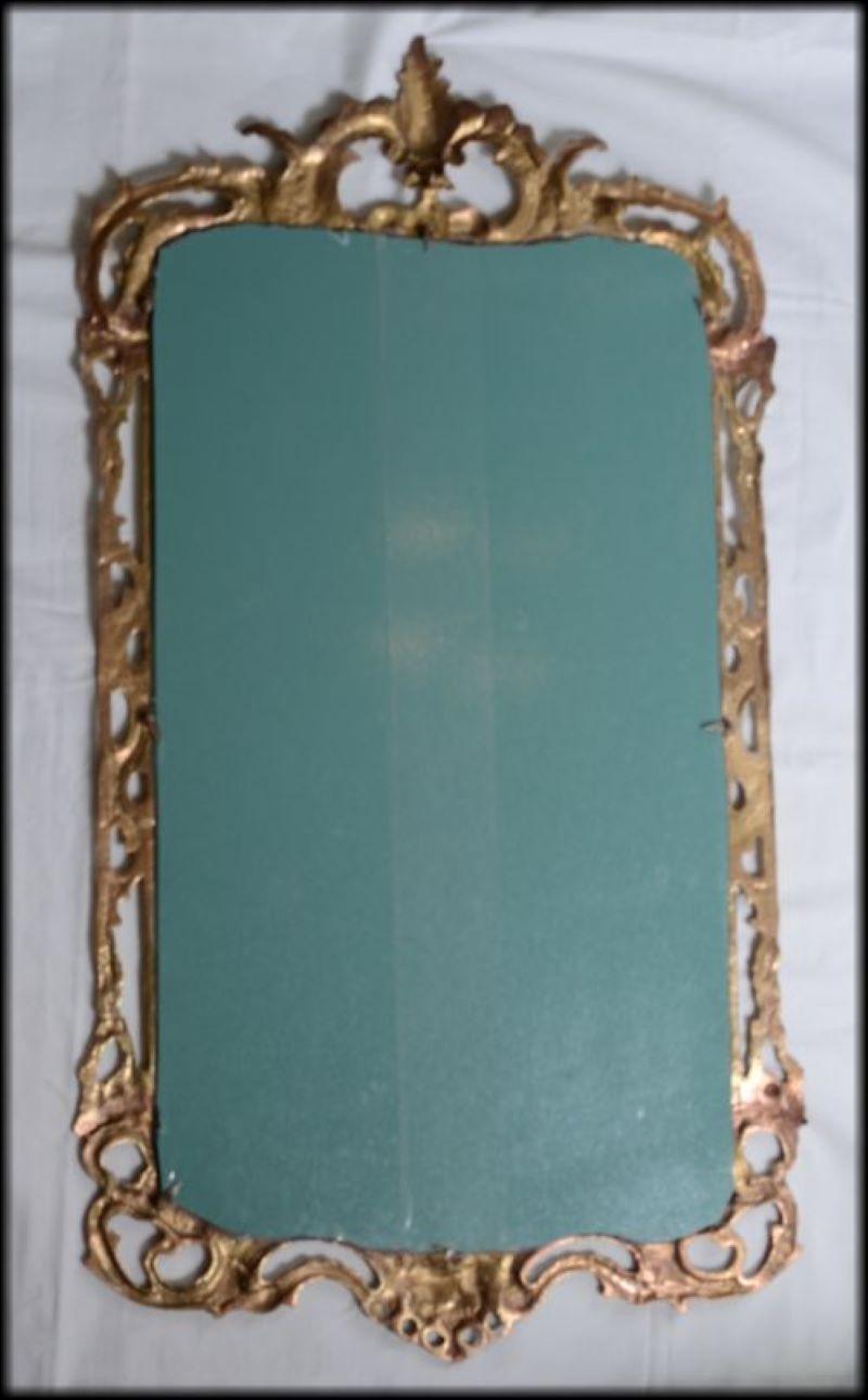 1950s Brass Frame Mirror, Spain For Sale 5