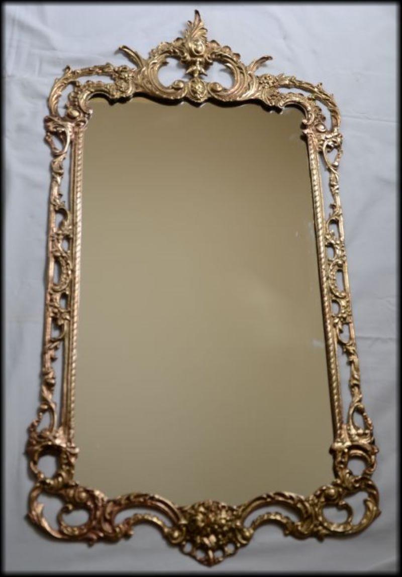 1950s Brass Frame Mirror, Spain For Sale 3