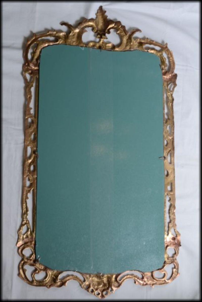 1950s Brass Frame Mirror, Spain For Sale 4