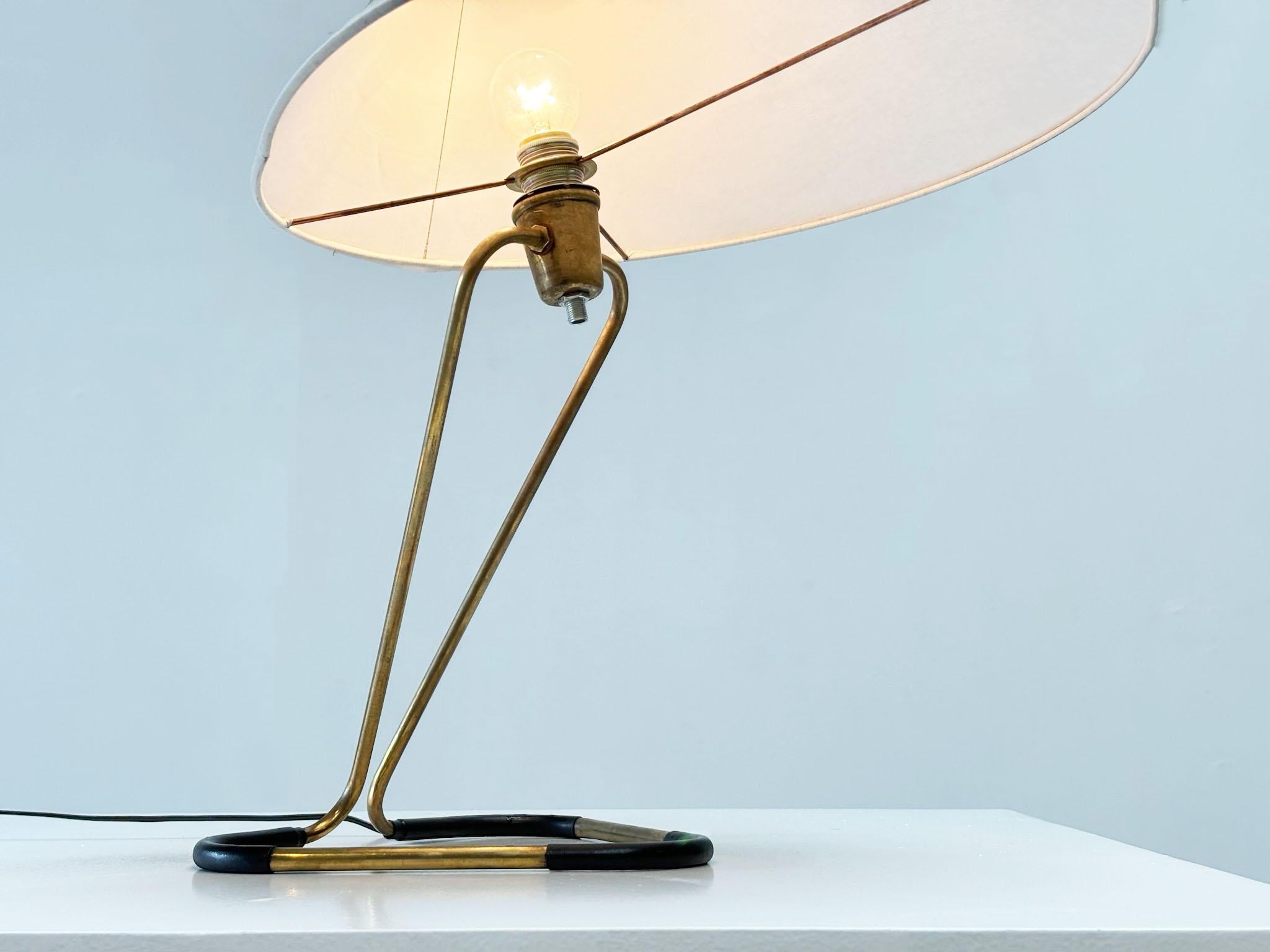 Mid-20th Century 1950's brass French table lamp