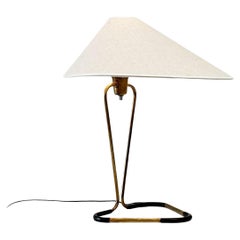 1950's brass French table lamp