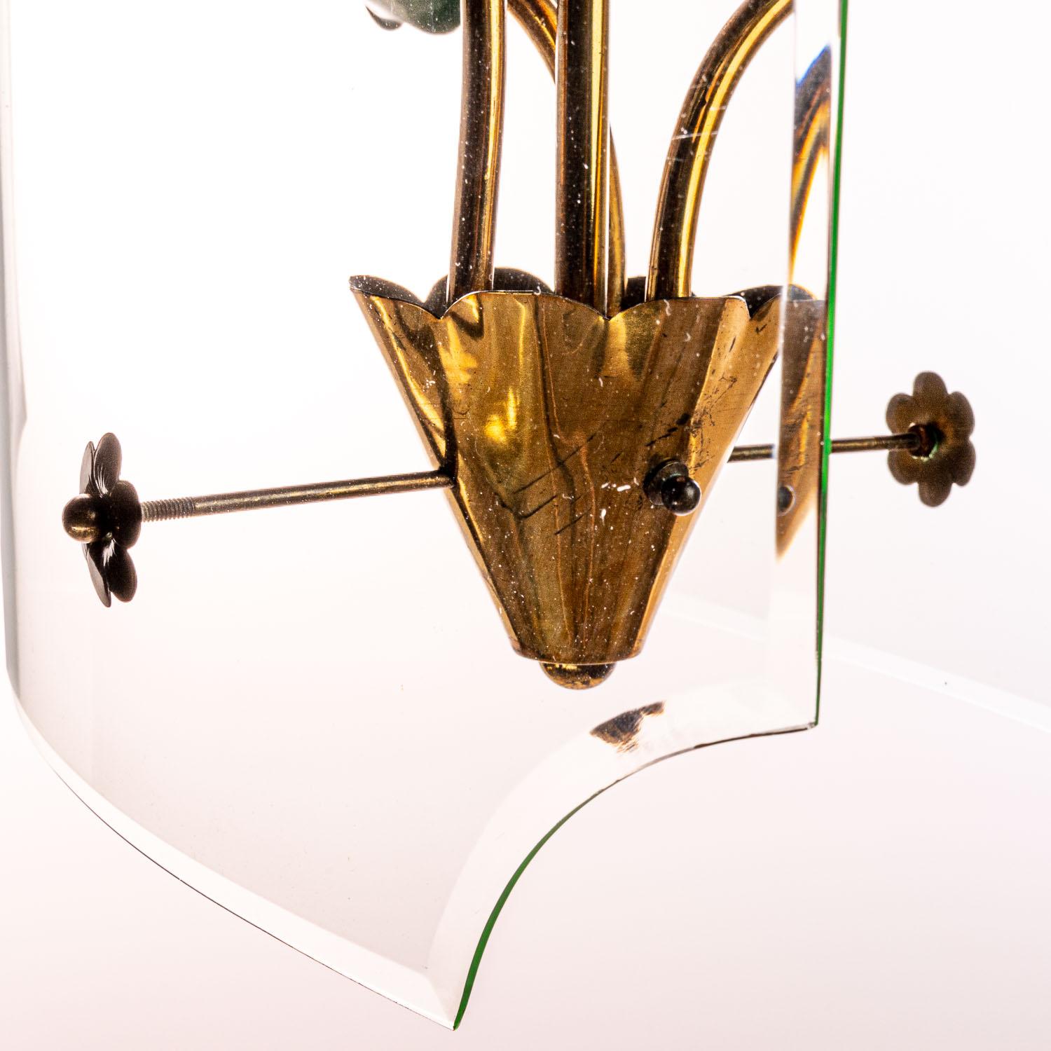 1950's Brass & Glass Lantern in Style of Pietro Chiesa 2