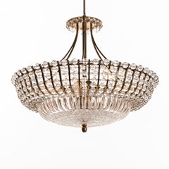 1950’s Brass, Lucite & Crystal Chandelier by Emil Stejnar for Rupert Nikoll