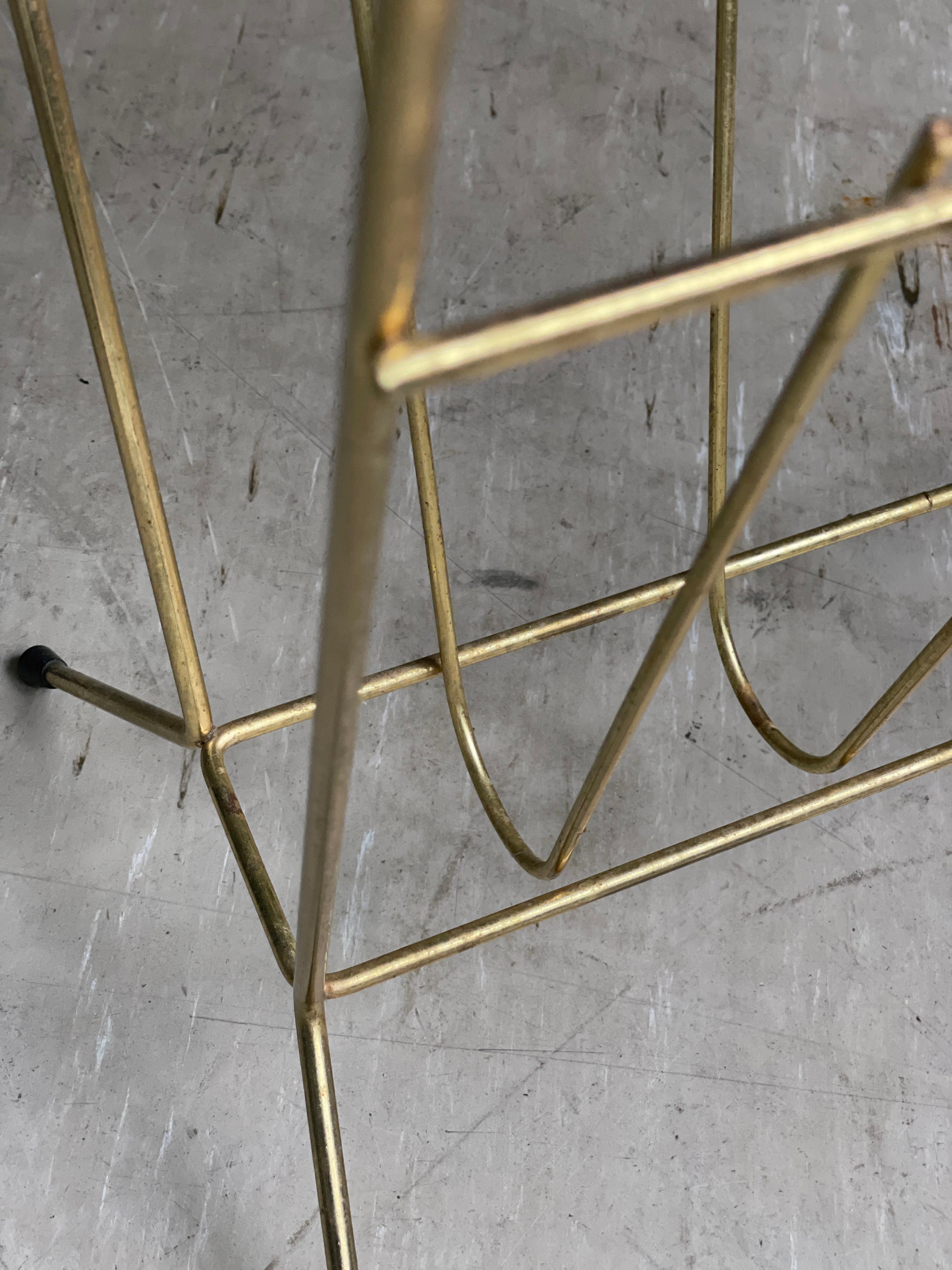 1950’s Brass Magazine / Newspaper Rack For Sale 5