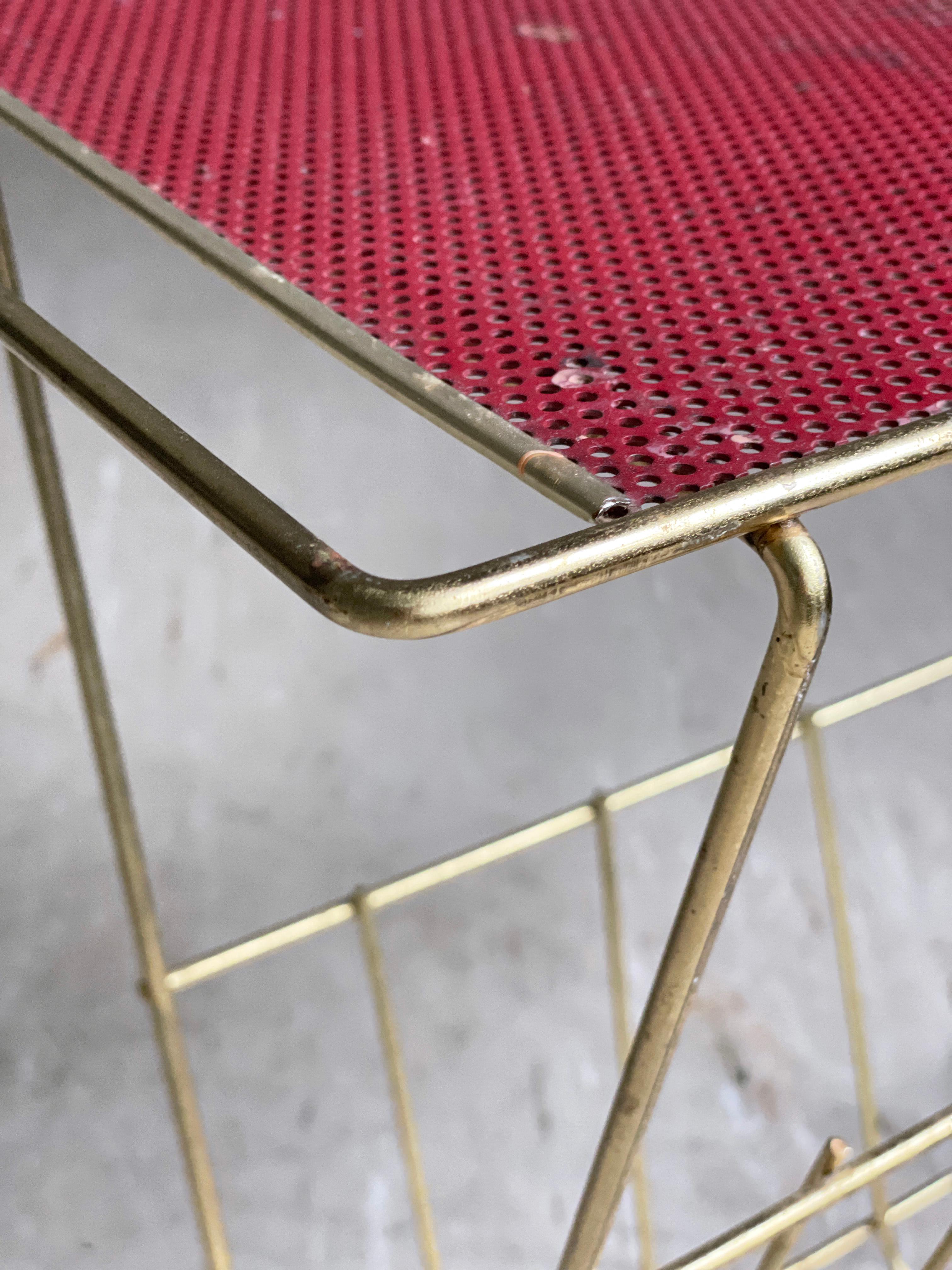 1950’s Brass Magazine / Newspaper Rack For Sale 7