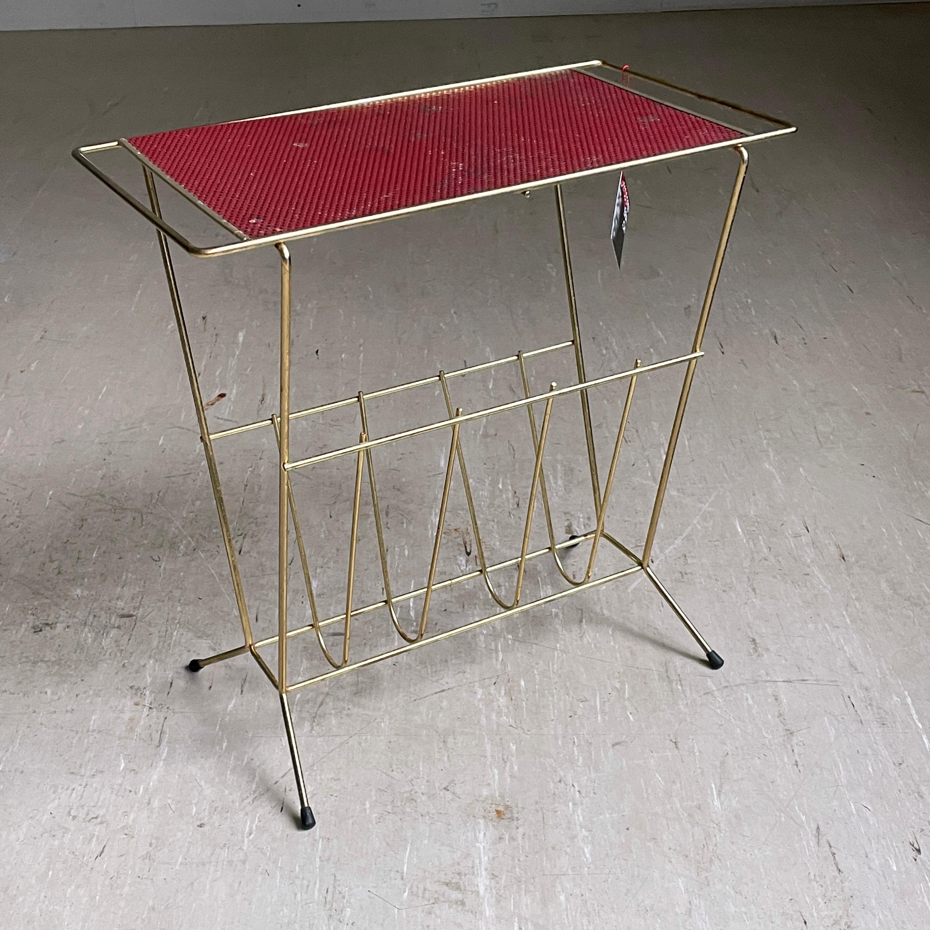 1950’s Brass Magazine / Newspaper Rack For Sale 9