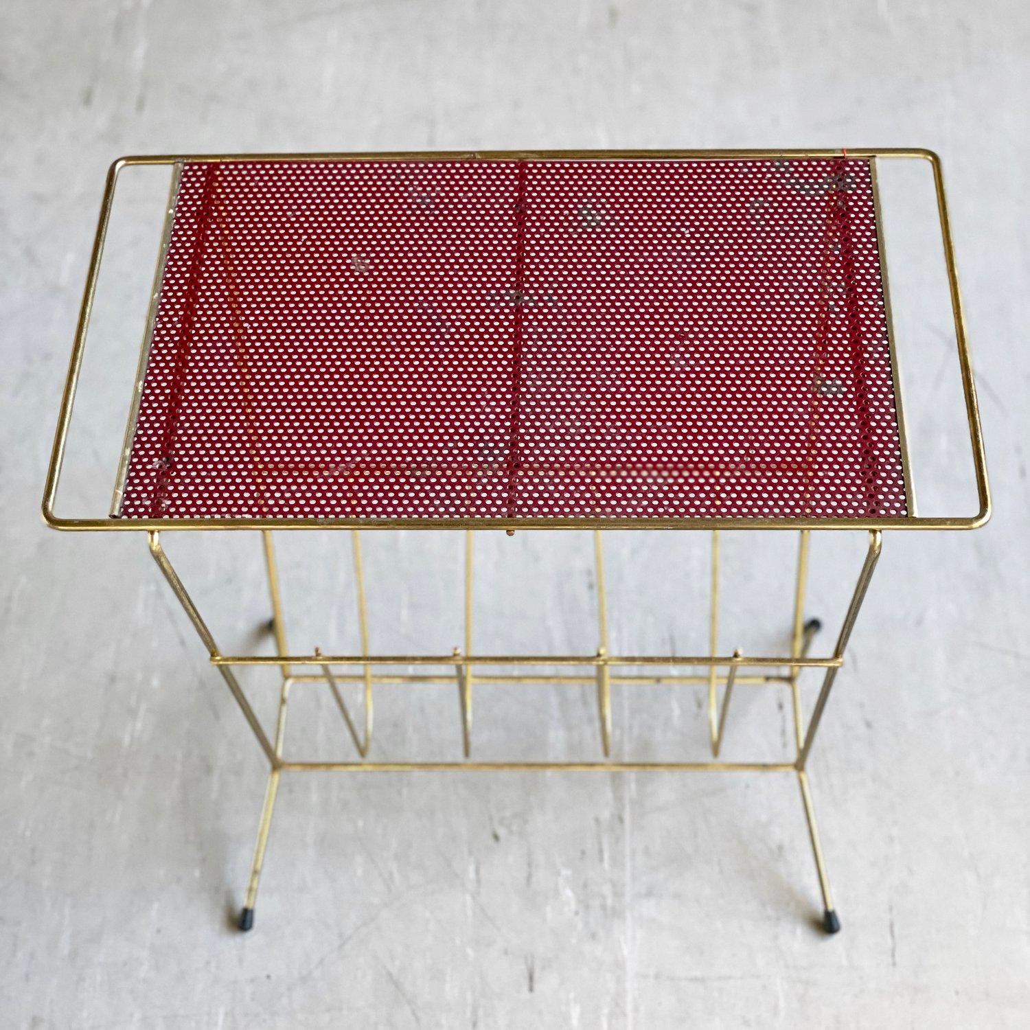 1950’s Brass Magazine / Newspaper Rack For Sale 11
