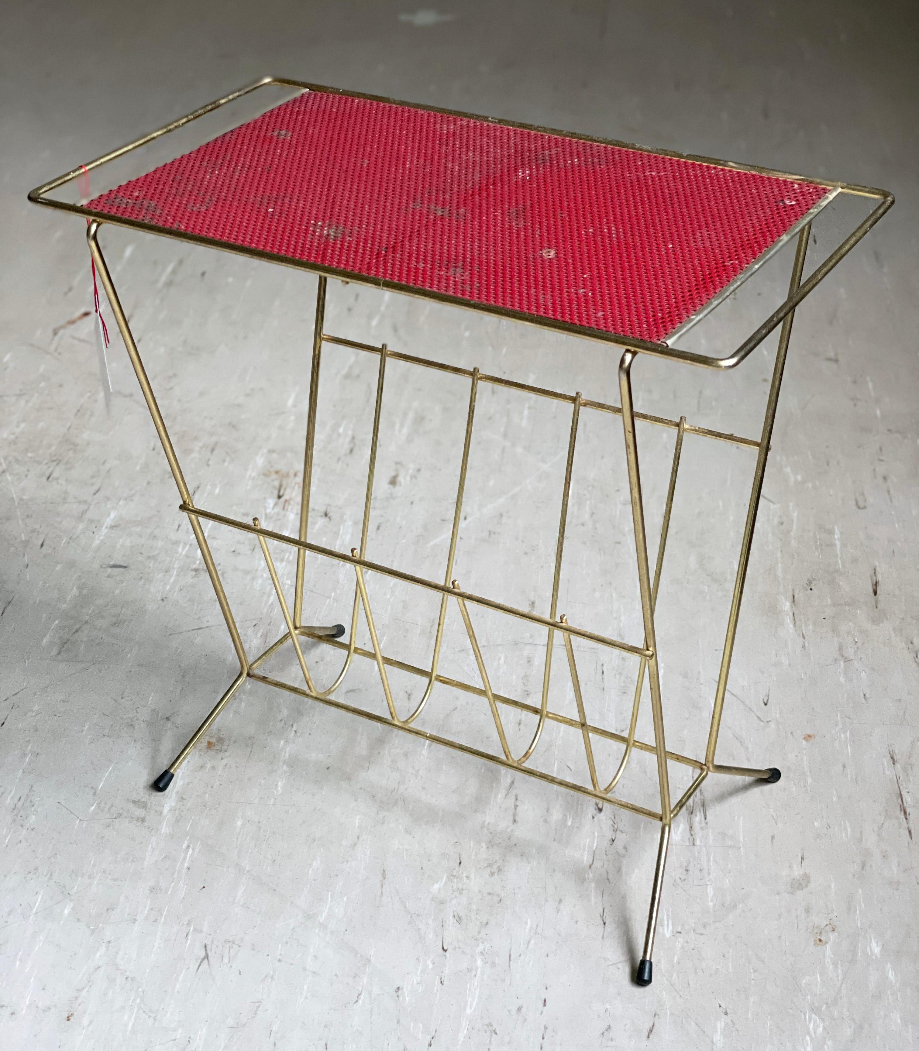 1950’s Brass Magazine / Newspaper Rack For Sale 1