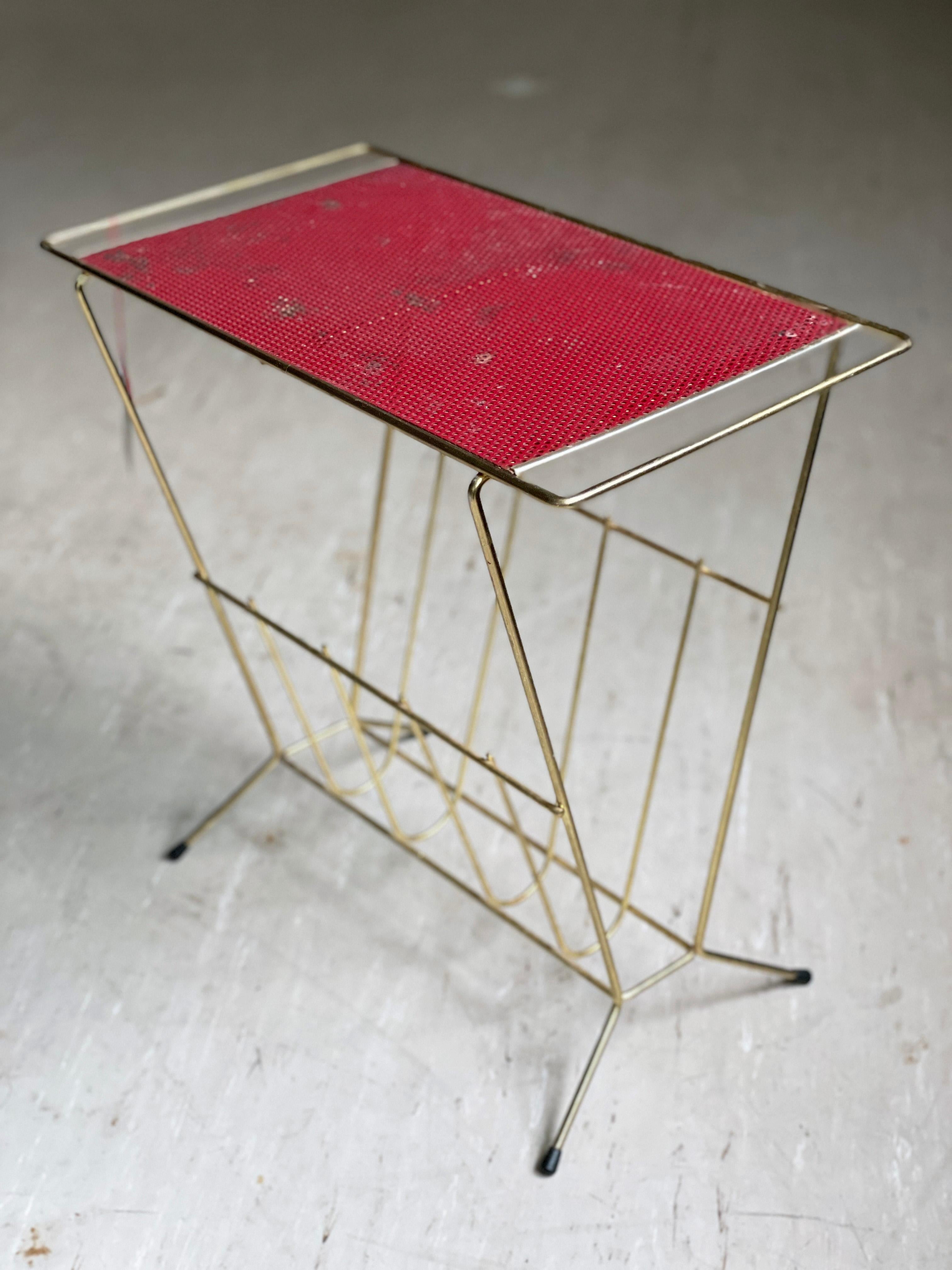 1950’s Brass Magazine / Newspaper Rack For Sale 2