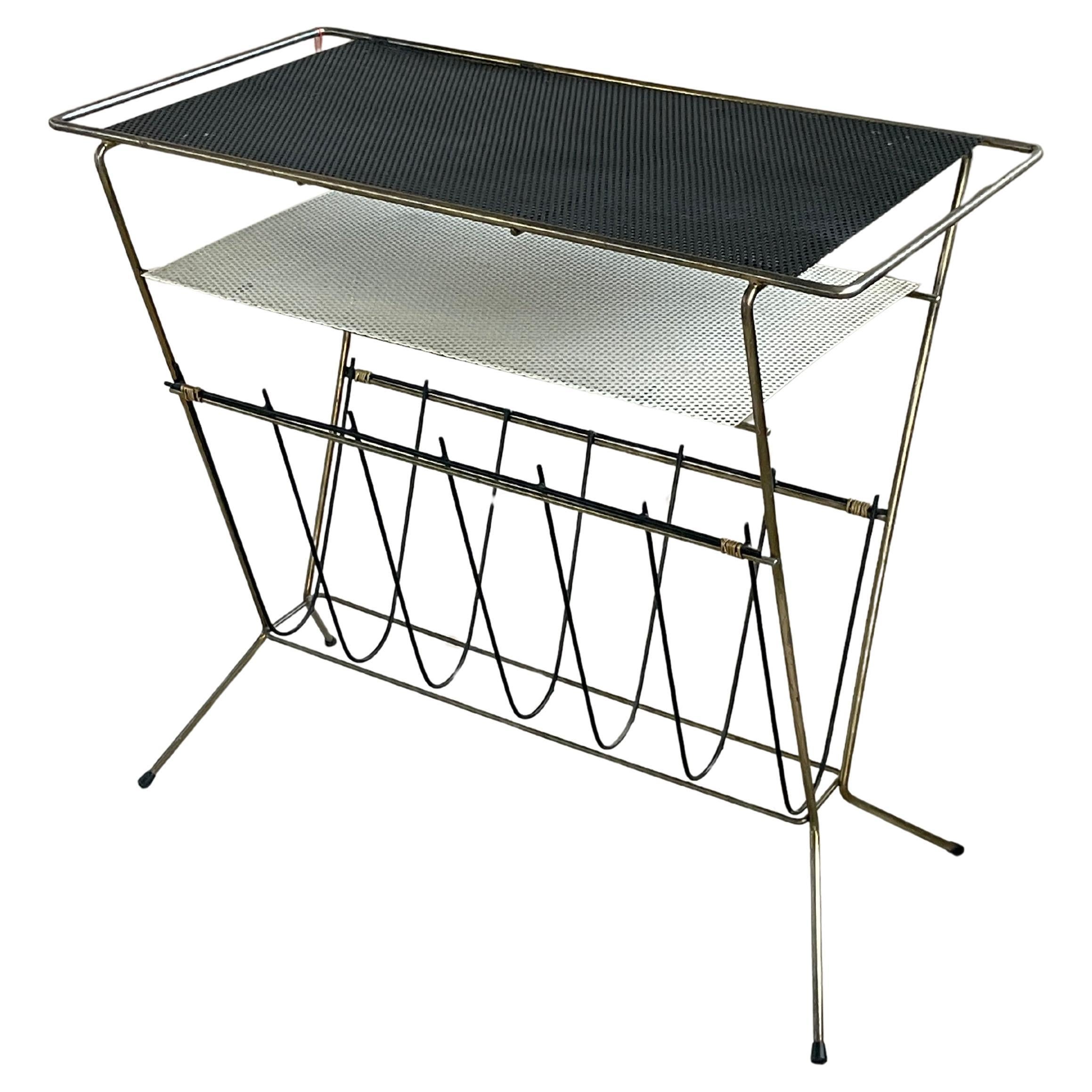 1950’s Brass Magazine Stand / Newspaper Rack