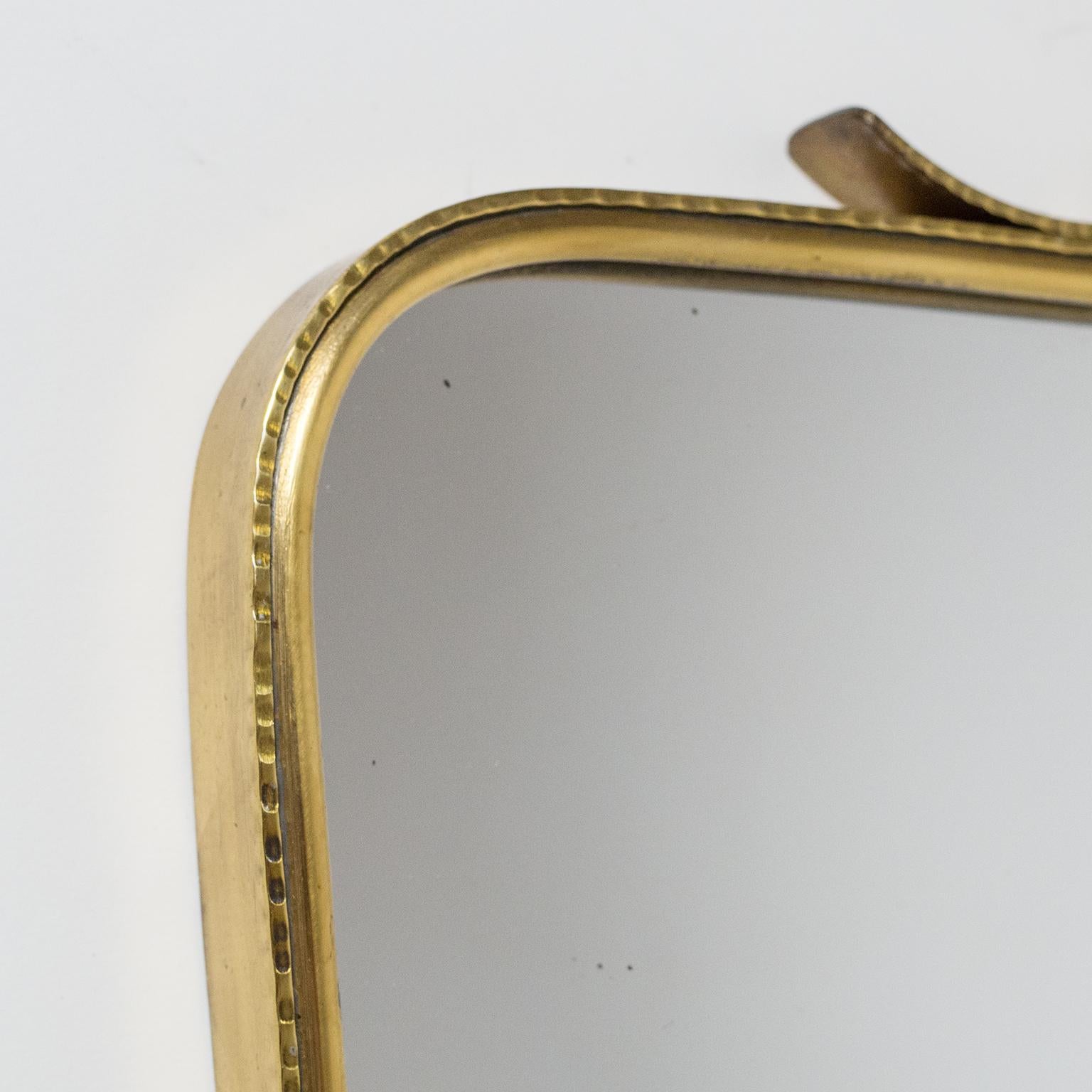 German 1950s Brass Mirror and Console