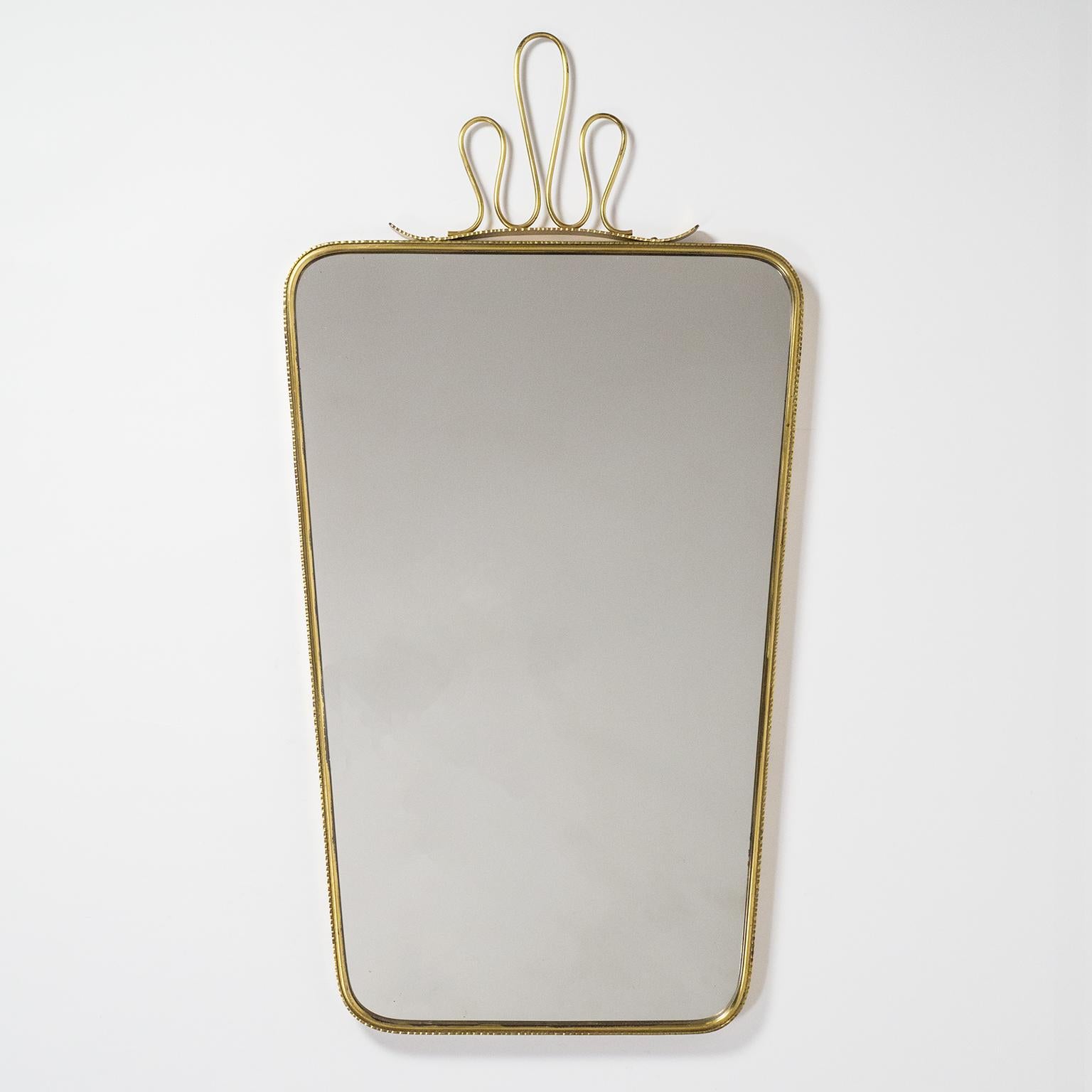 1950s Brass Mirror and Console 3