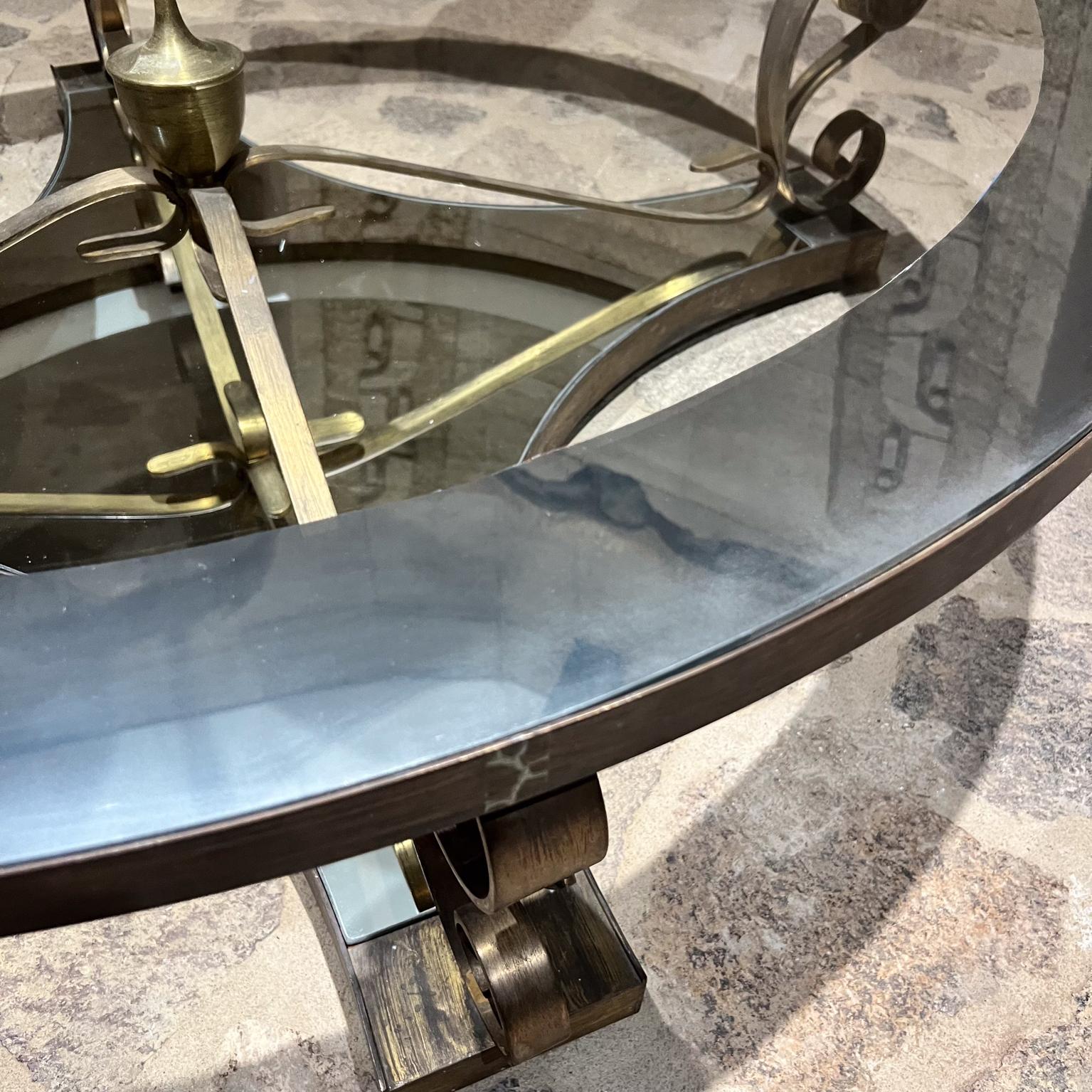 1950s Brass & Mirror Cocktail Table Arturo Pani Mexico City en venta 3