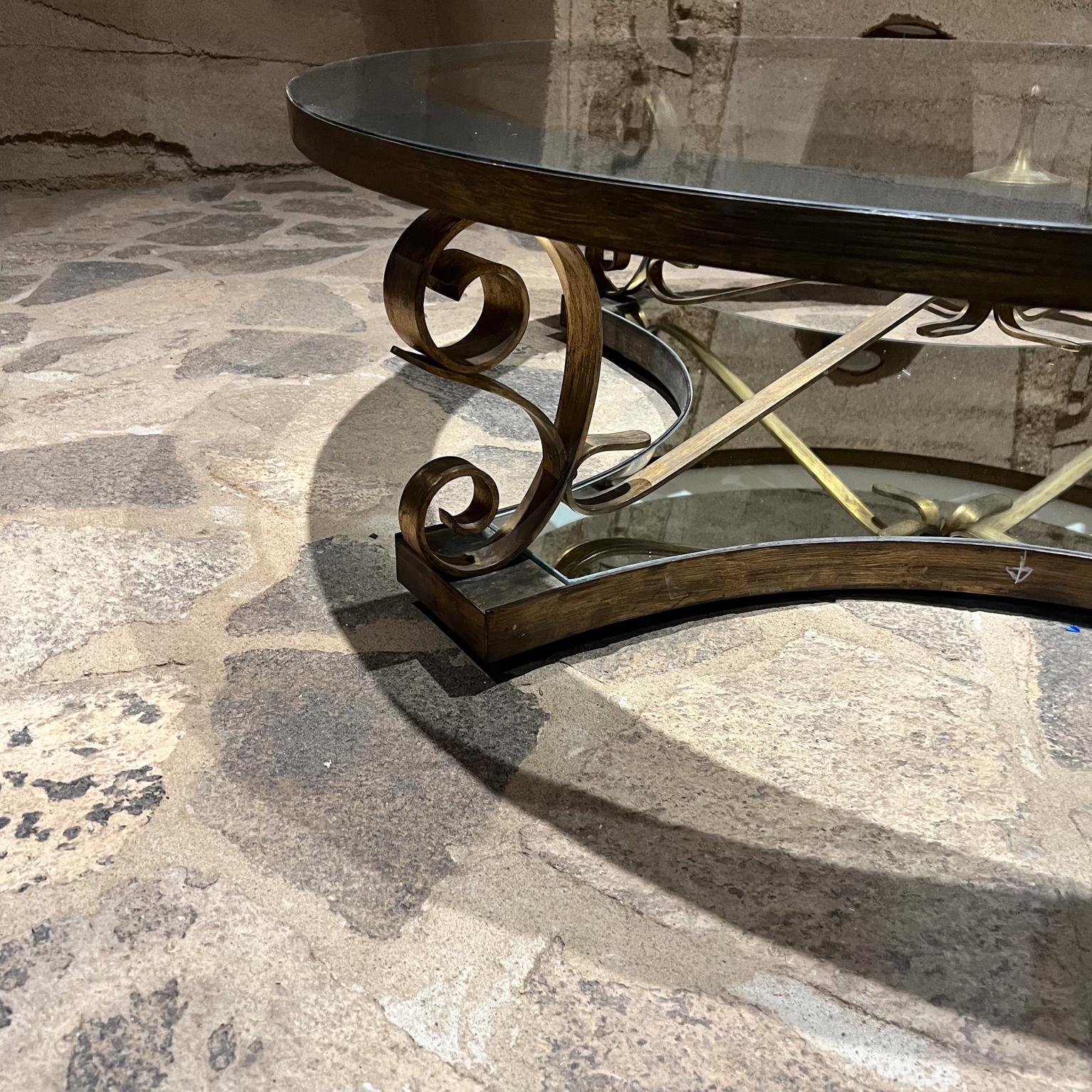 1950s Brass & Mirror Cocktail Table Arturo Pani Mexico City en venta 5