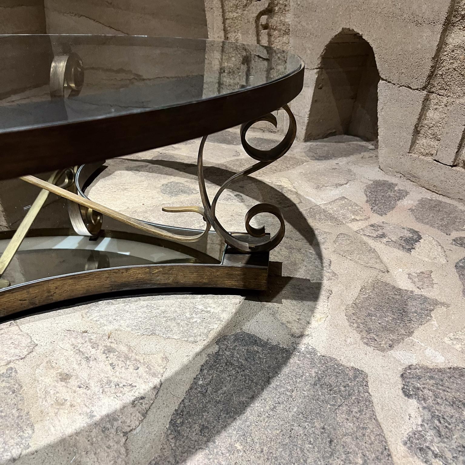 1950s Brass & Mirror Cocktail Table Arturo Pani Mexico City en venta 7