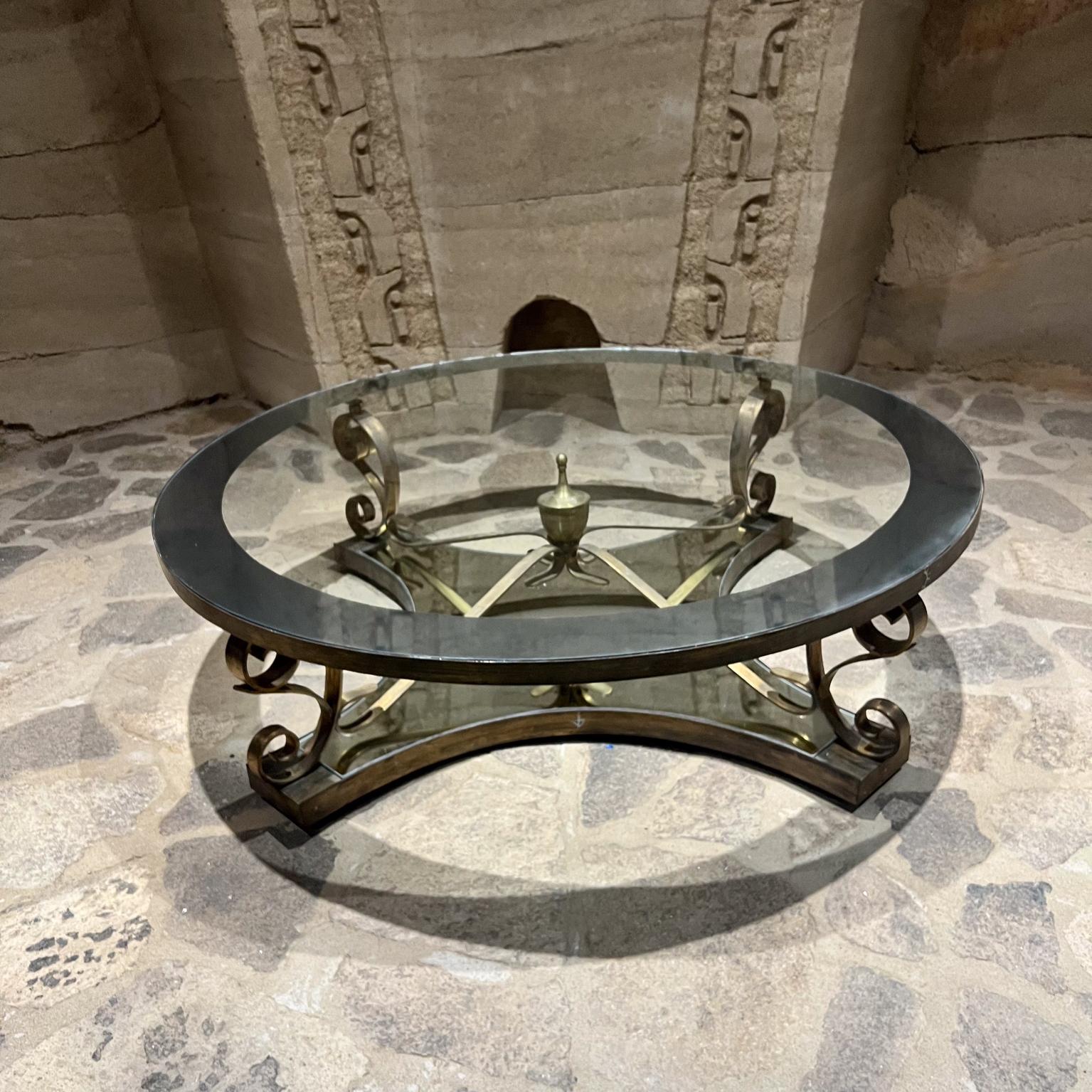1950s Brass & Mirror Cocktail Table Arturo Pani Mexico City Moderno de mediados de siglo en venta