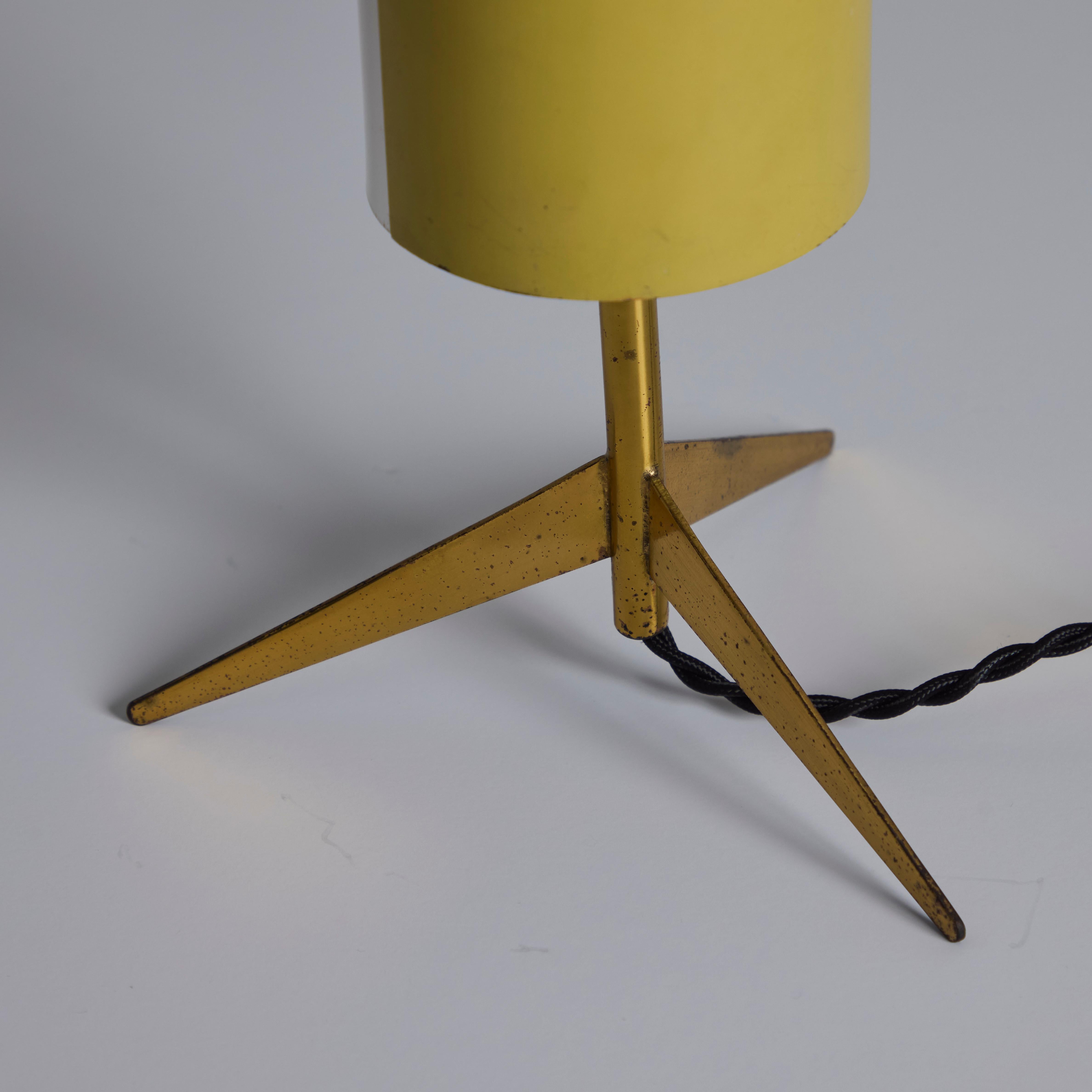 1950s Brass & Perspex Tripod Table Lamp by Stilux Milano For Sale 11