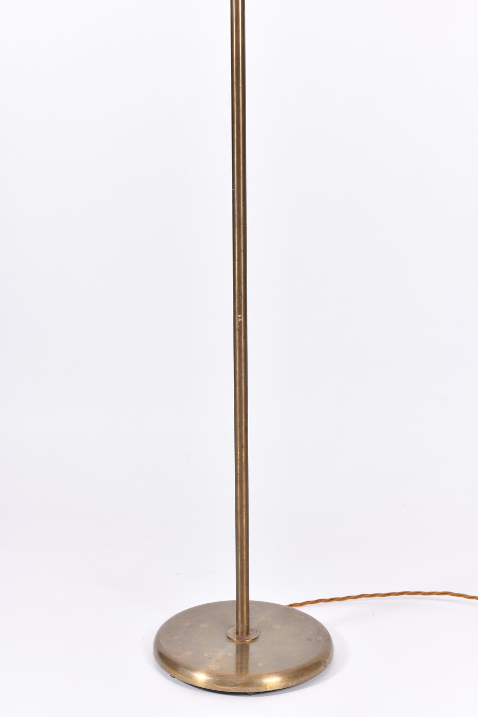 French 1950s Brass 'Reading' Floor Lamp