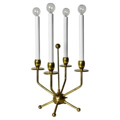 1950's Brass Candelabra Sputnik Table Lamp in the style of Tommi Parzinger 1950s