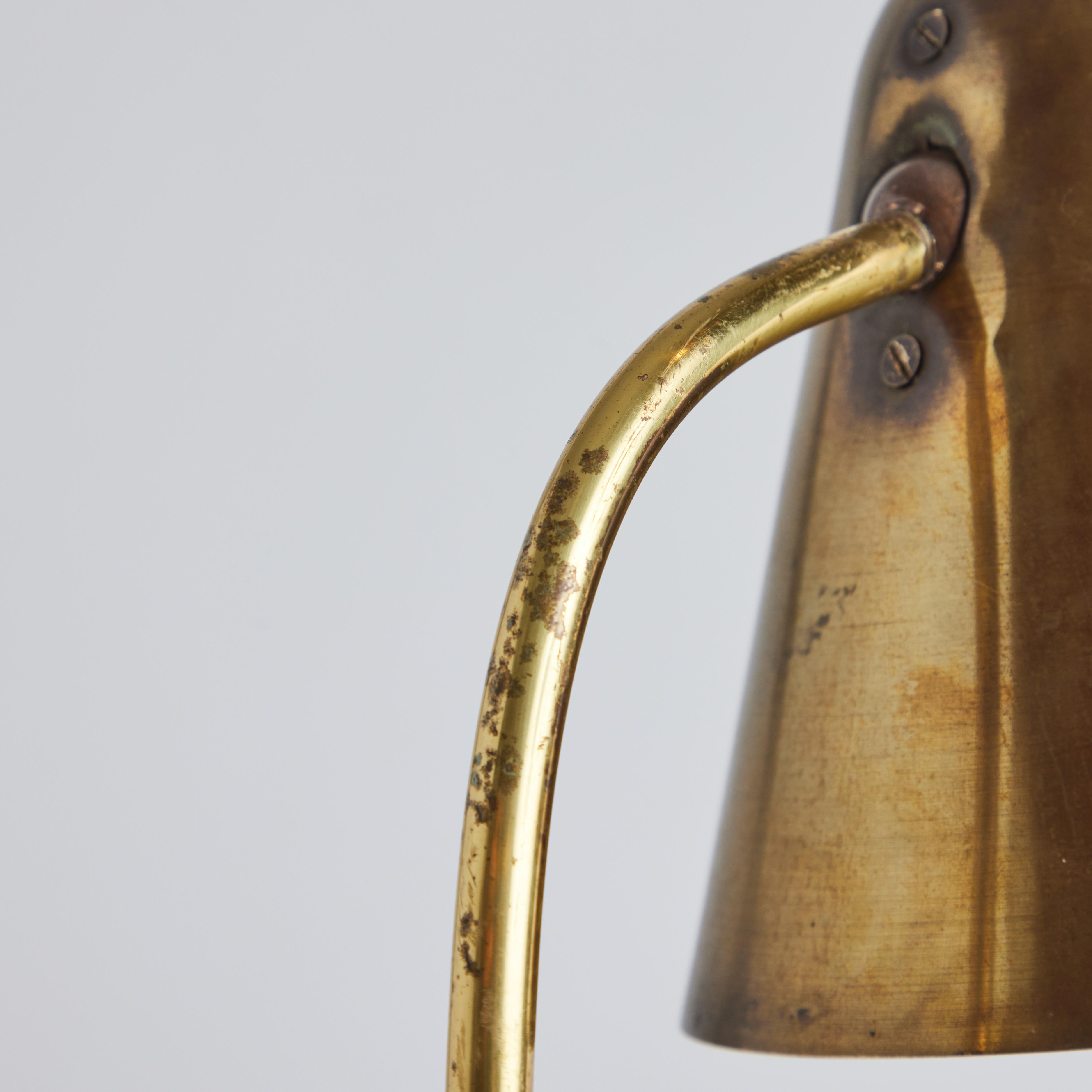1950s Brass Table Lamp Attributed to Jacques Biny For Sale 9