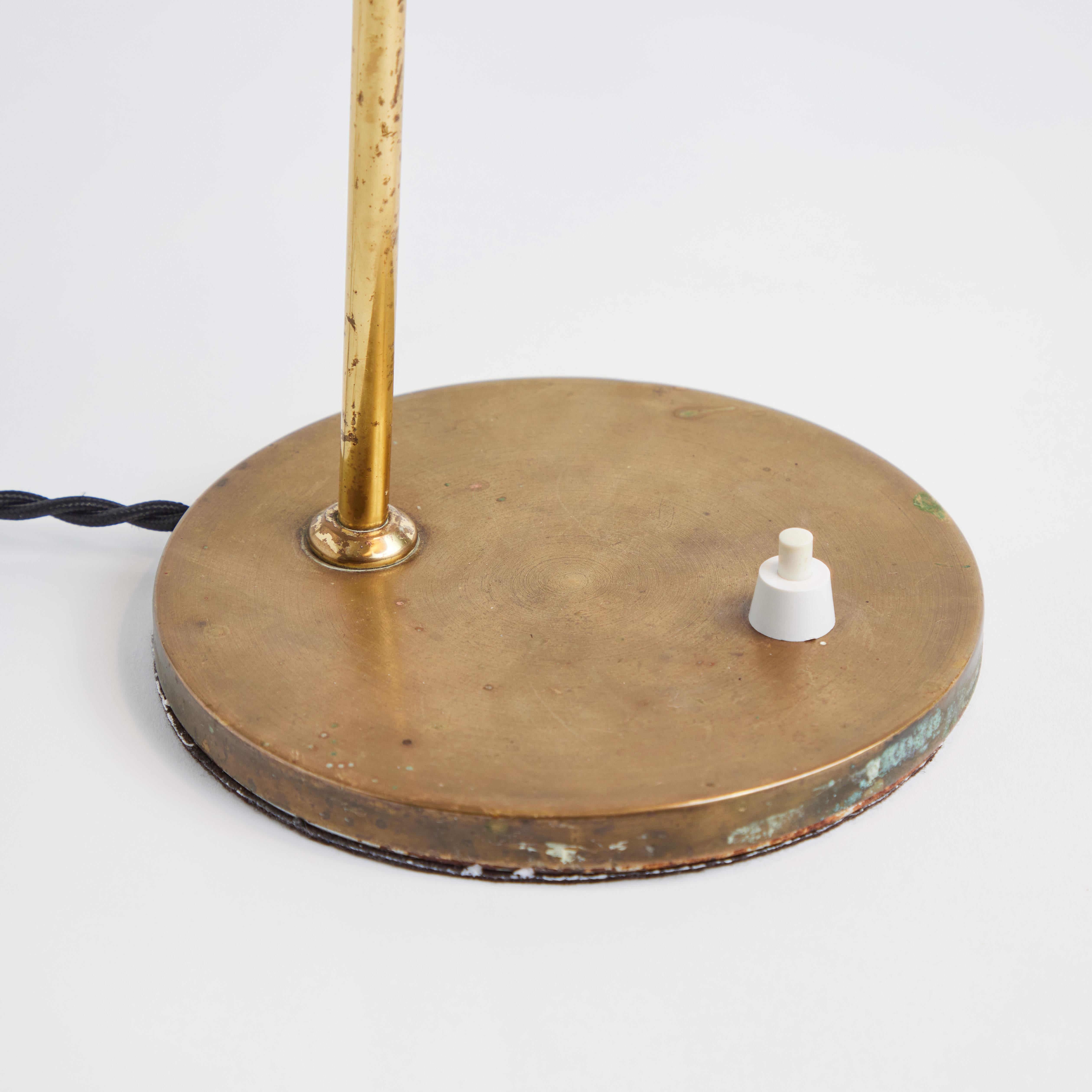 1950s Brass Table Lamp Attributed to Jacques Biny For Sale 4