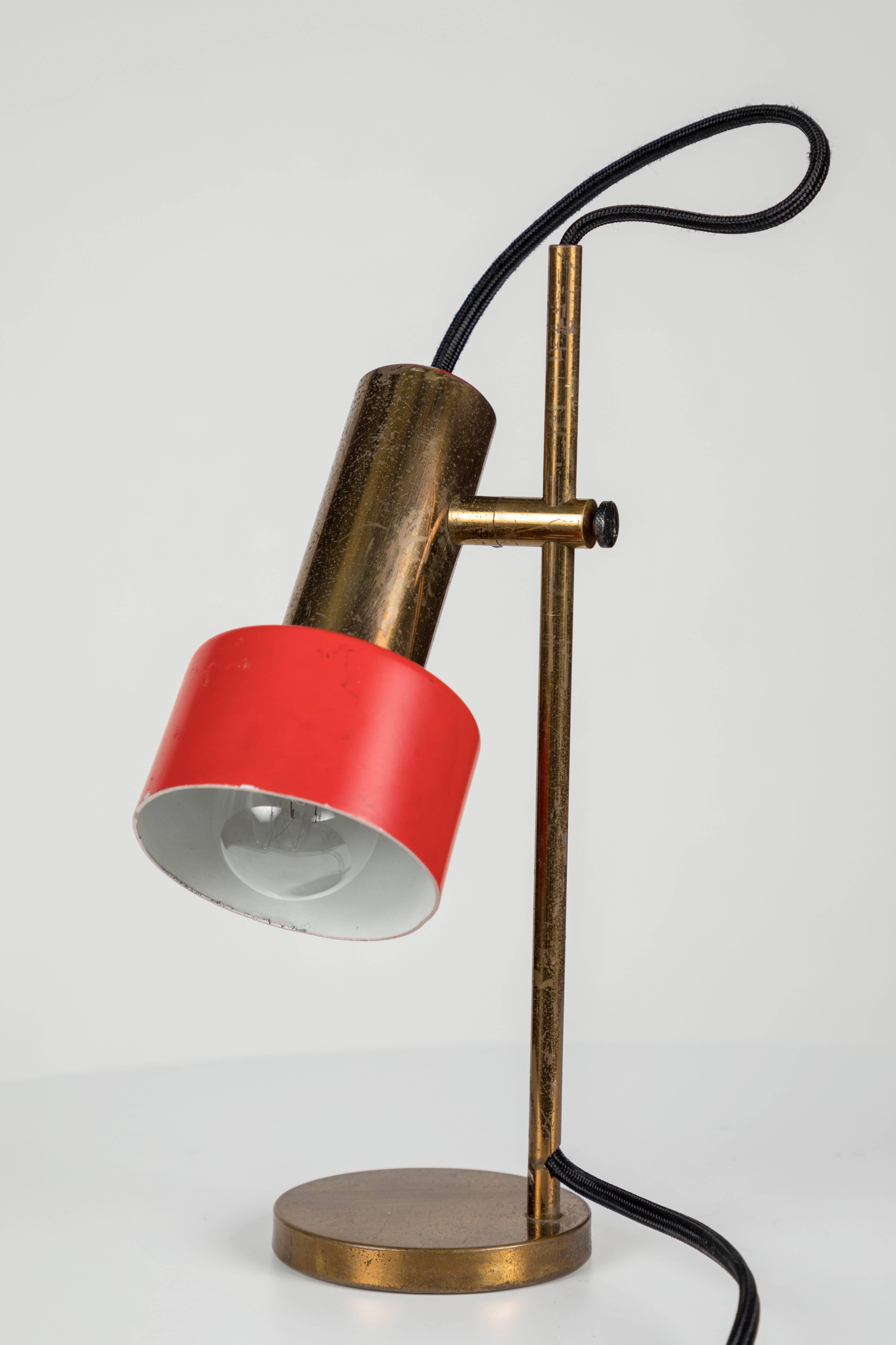 Italian 1950s Brass Table Lamp by Casey Fantin