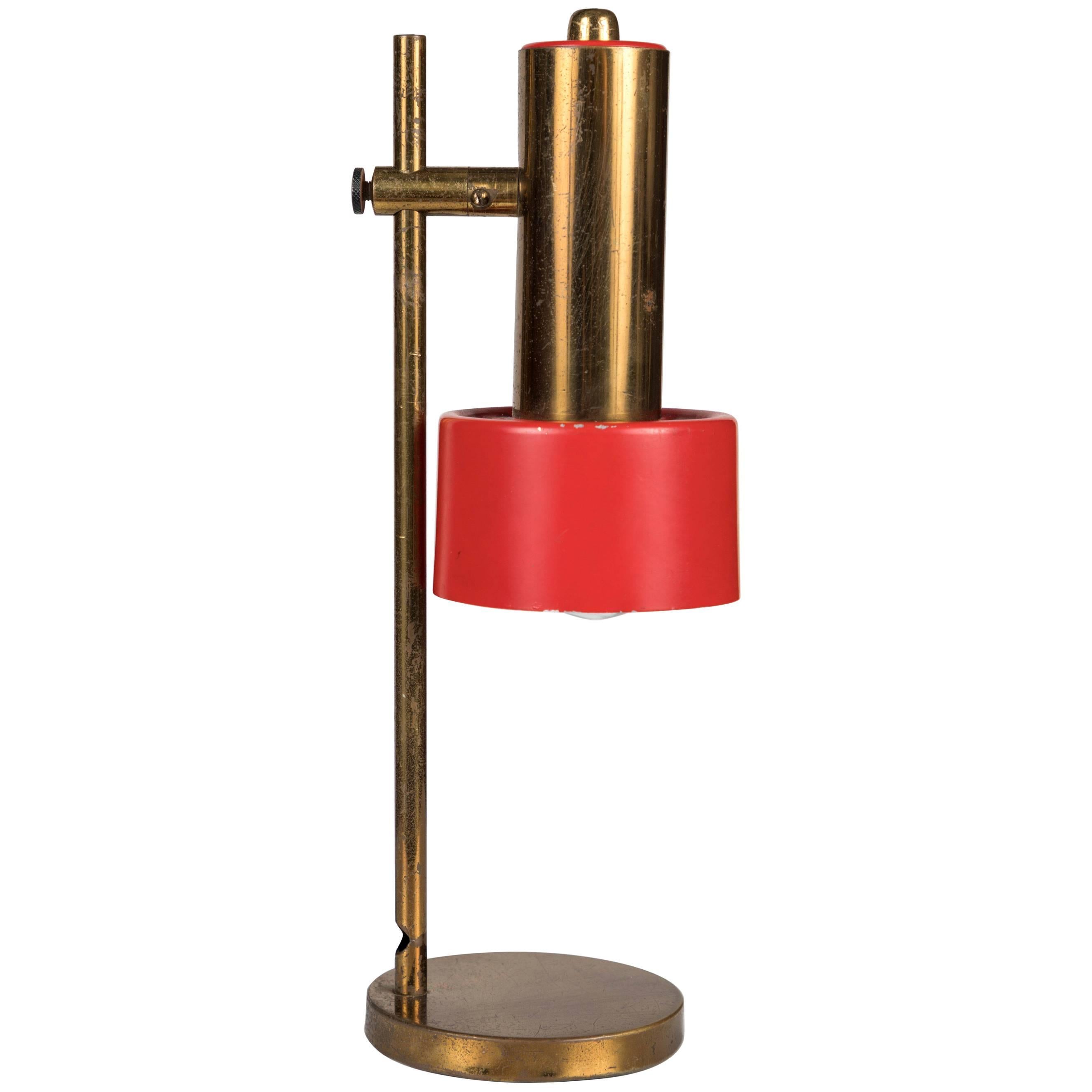 Metal 1950s Brass Table Lamp by Casey Fantin