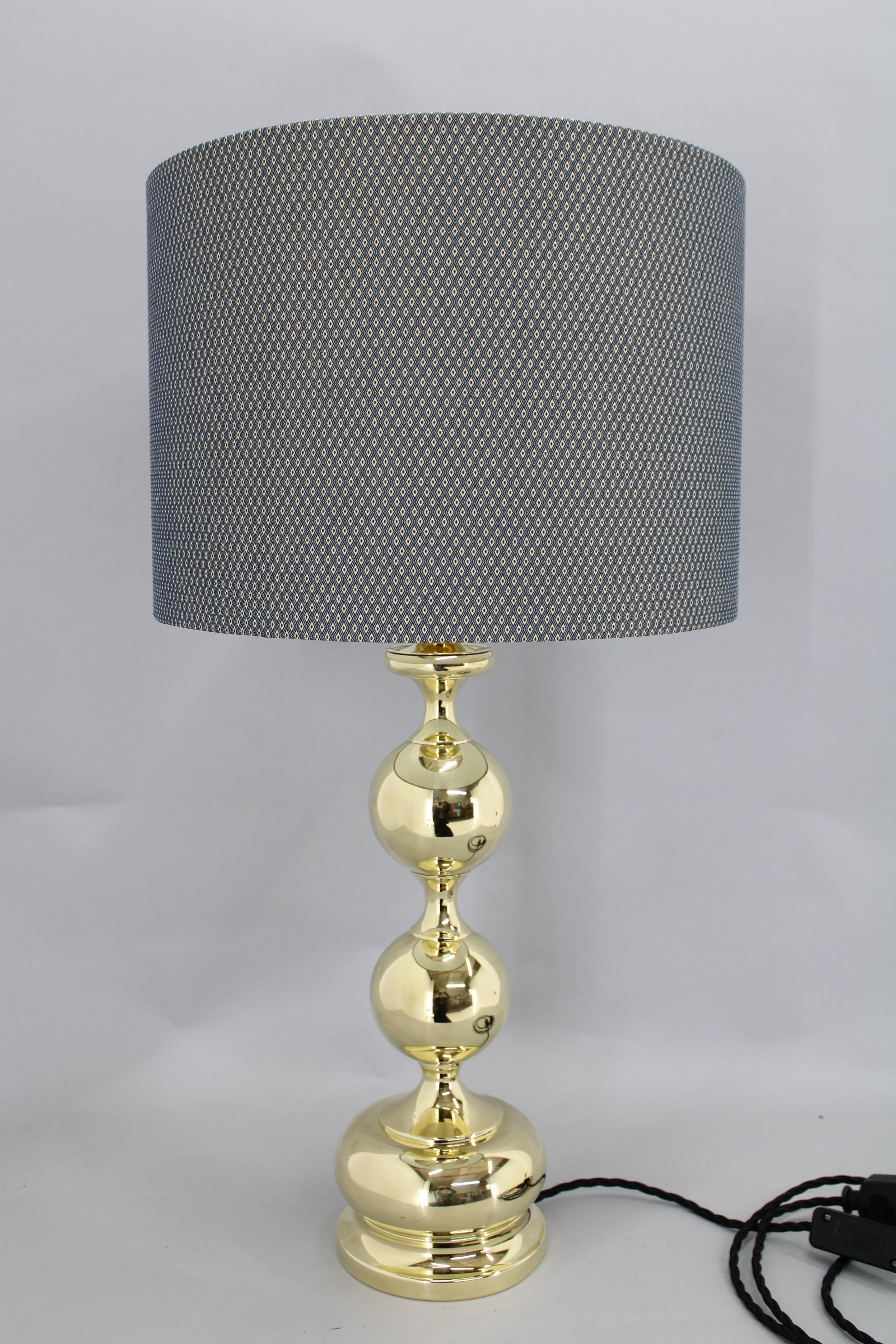 1950s Brass Table Lamp, Denmark In Good Condition For Sale In Praha, CZ